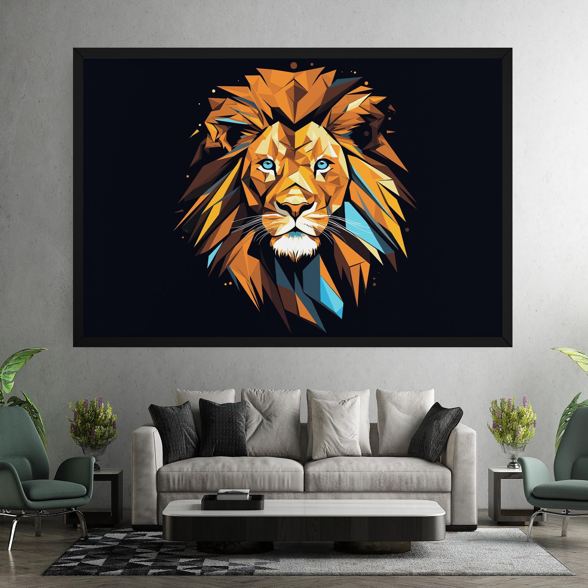 Vászonkép Pop Art Lion mockup 7