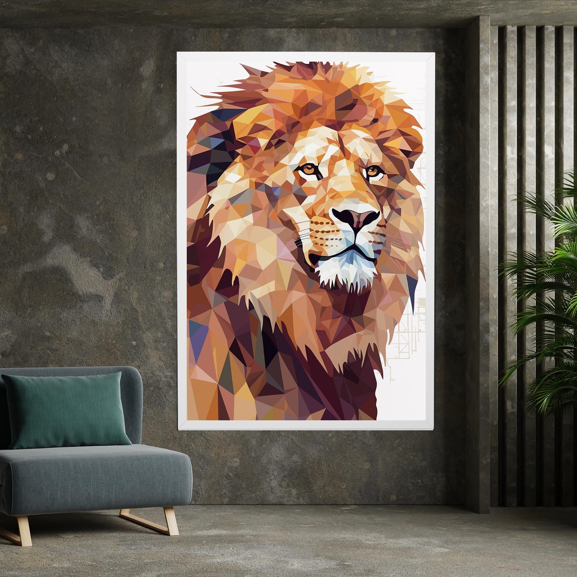 Artistic Lion Head mockup 7