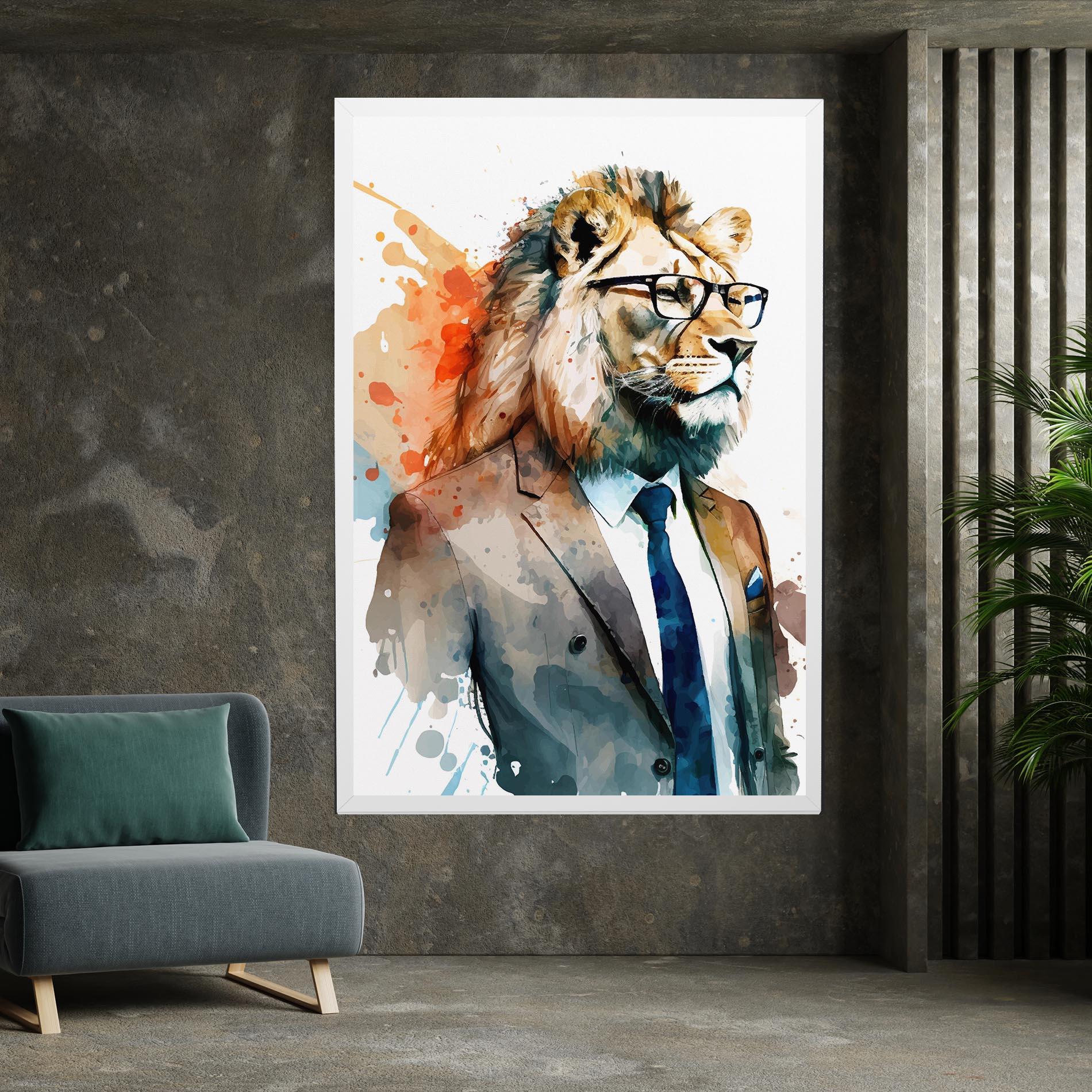Vászonkép Brown Suit Lion mockup 7