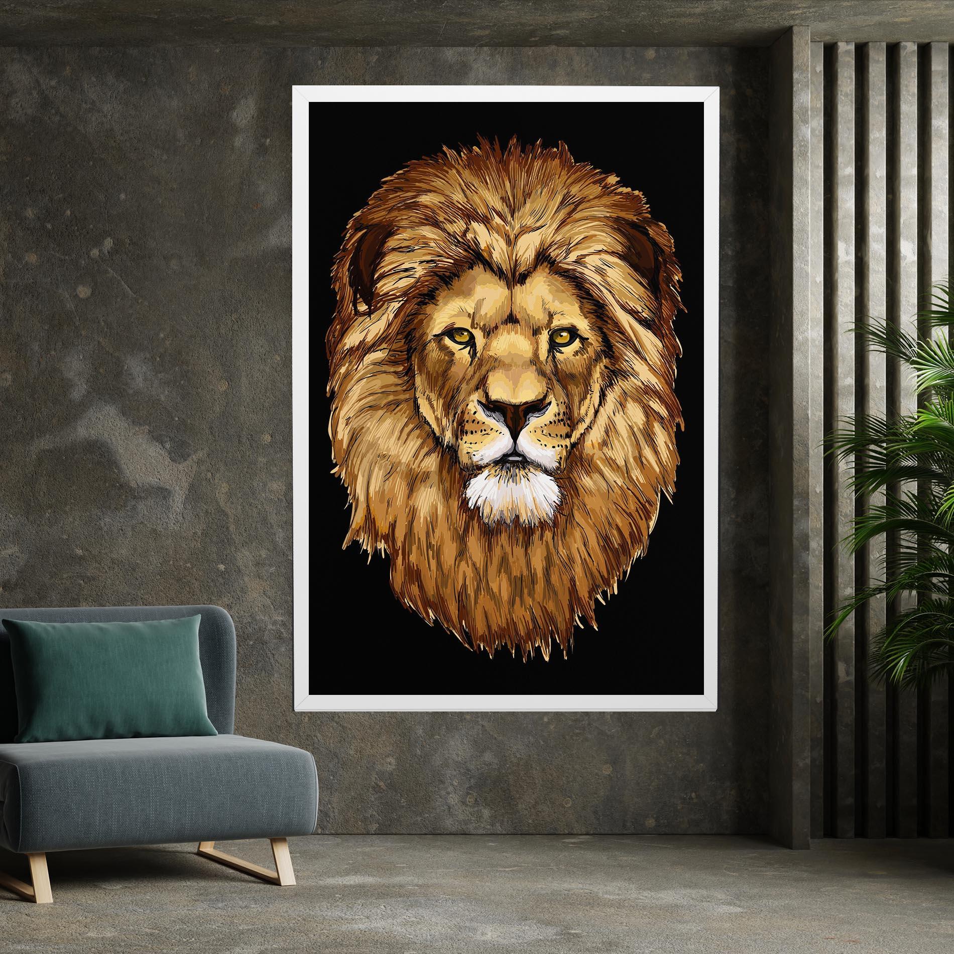 Vászonkép Lion Head mockup 7