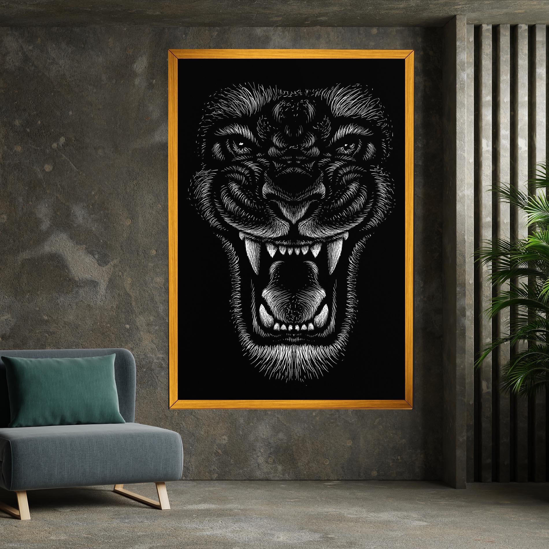 Vászonkép Lion Bite mockup 7