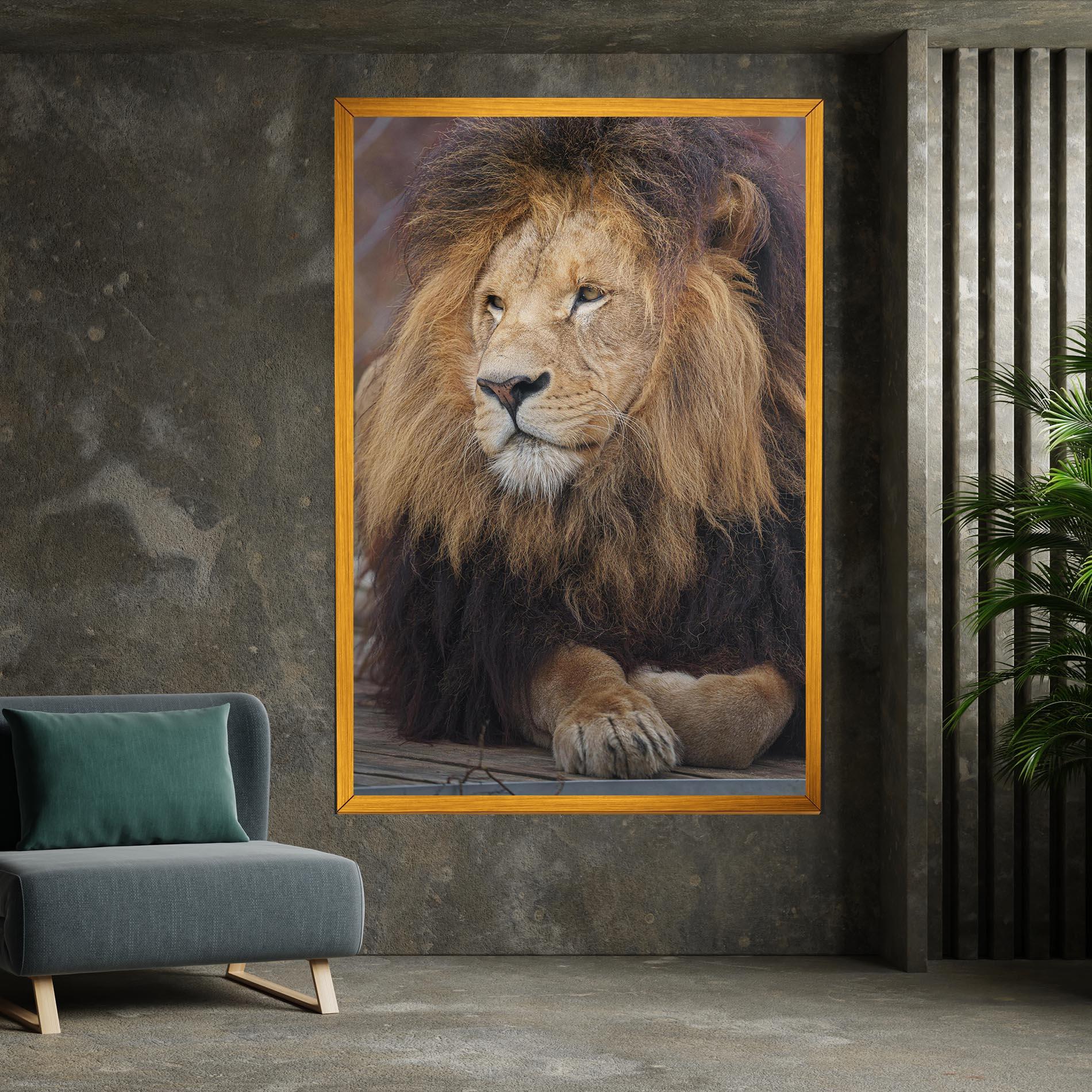 Vászonkép Lion Chilling mockup 7