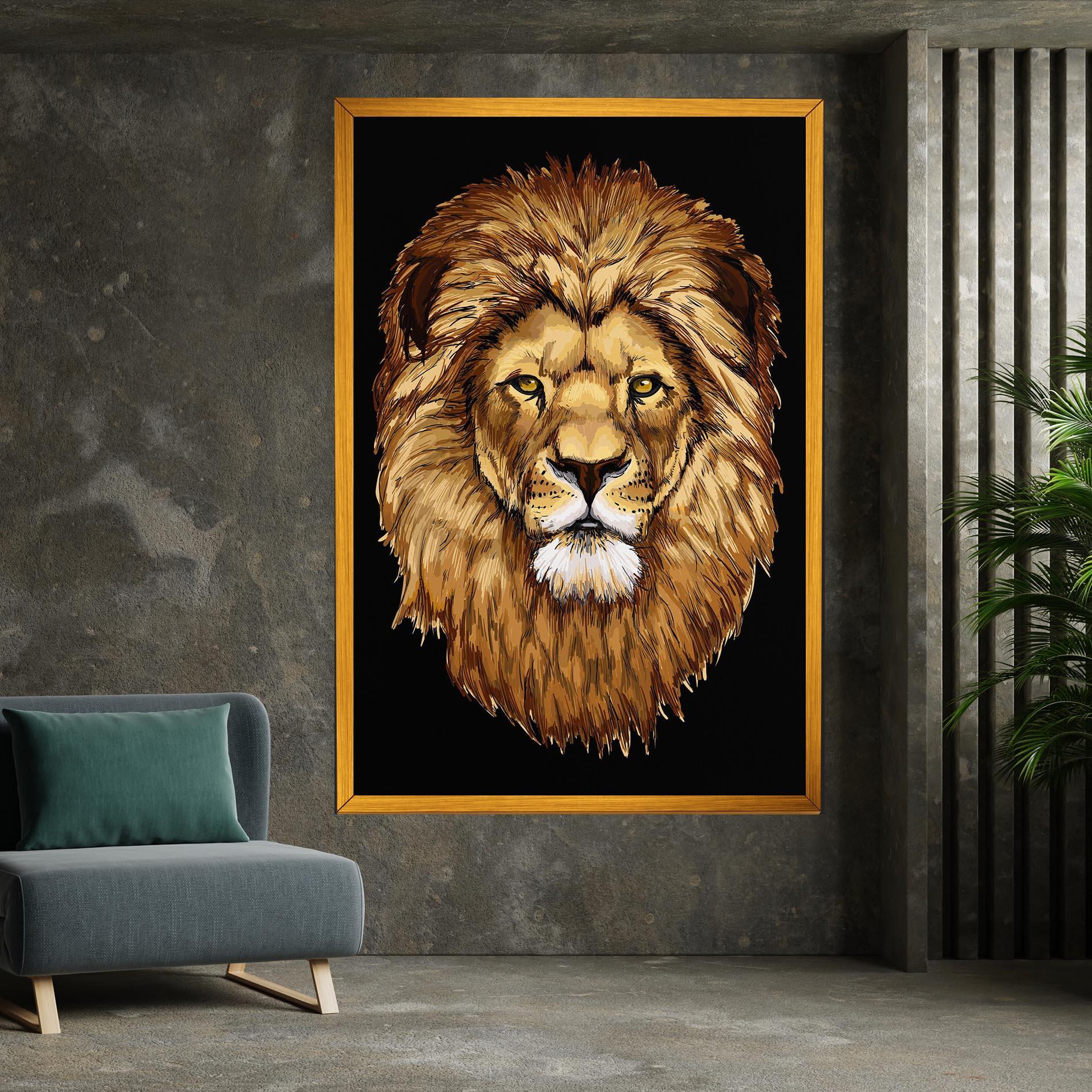 Vászonkép Lion Head mockup 7