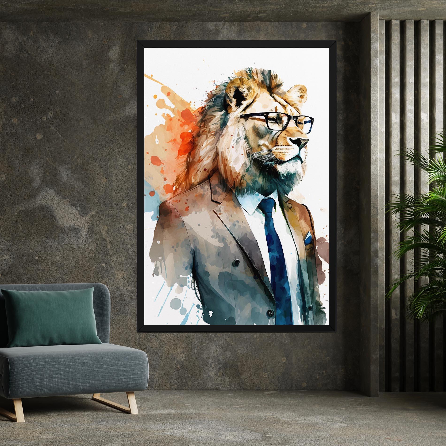 Vászonkép Brown Suit Lion mockup 7