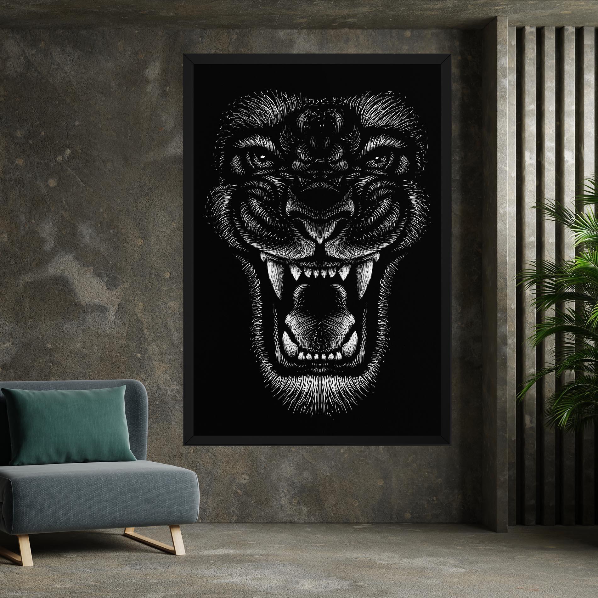 Vászonkép Lion Bite mockup 7