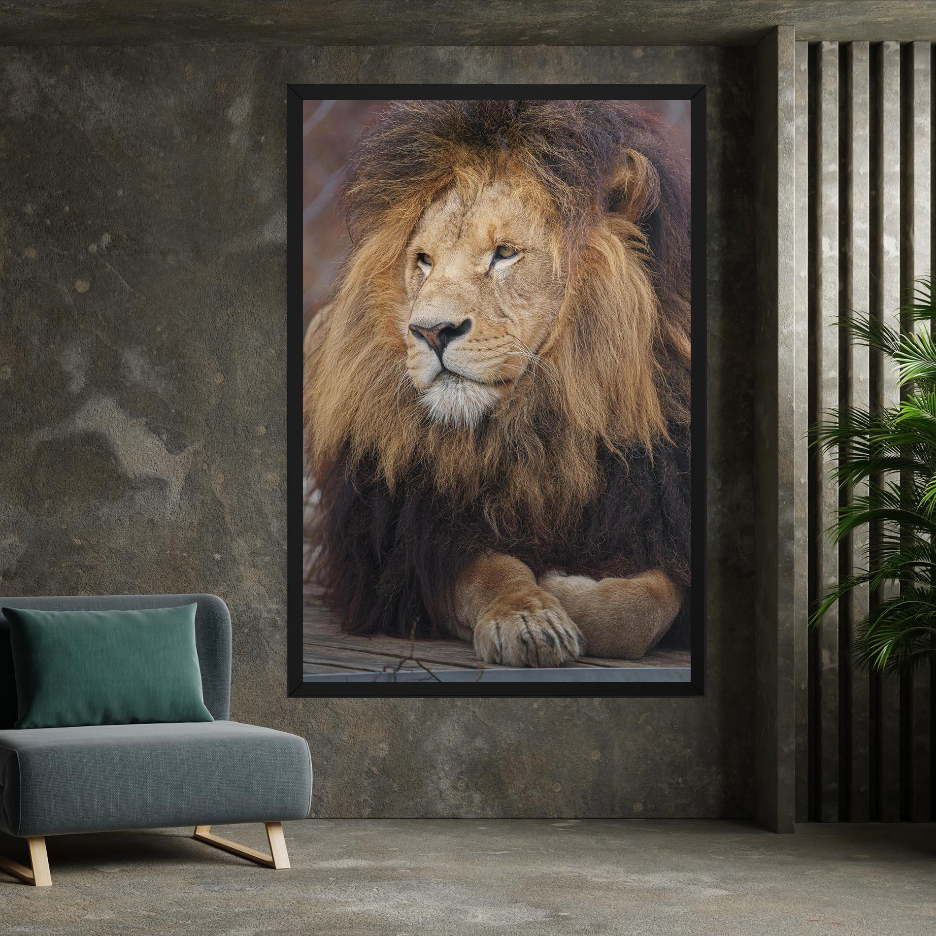 Vászonkép Lion Chilling mockup 7