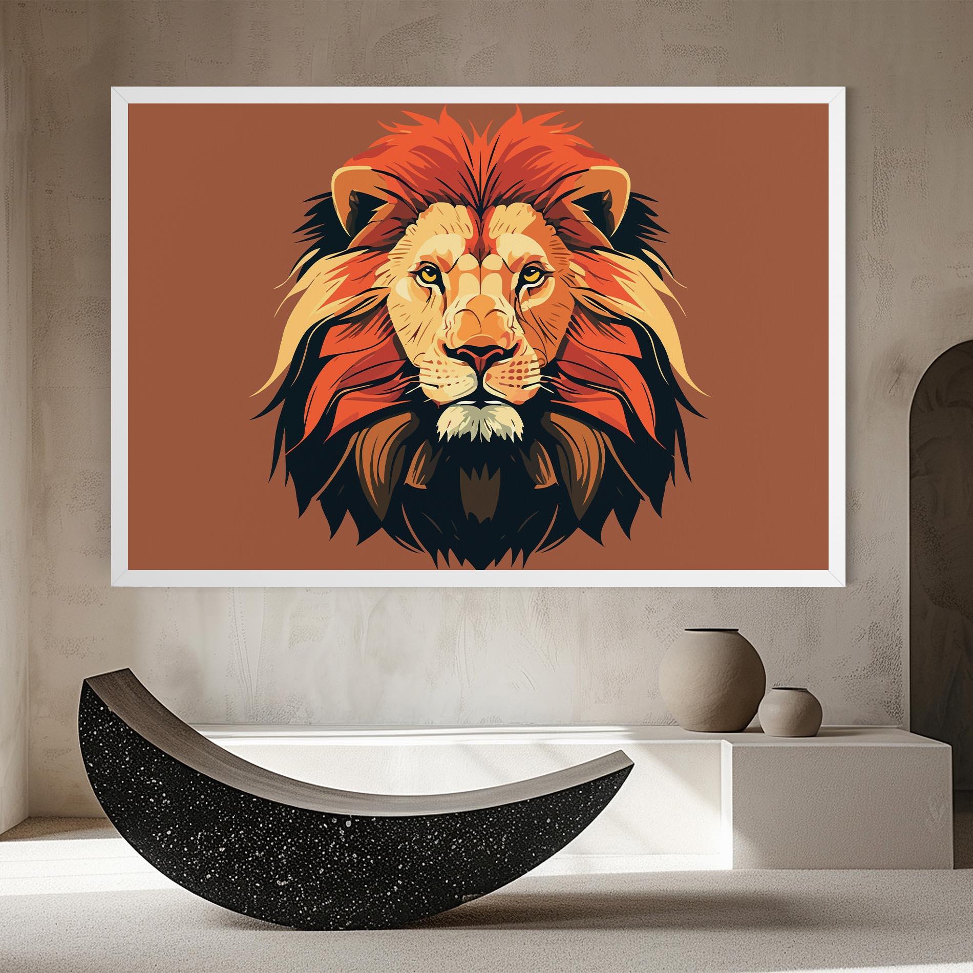 Vászonkép African Lion mockup 8