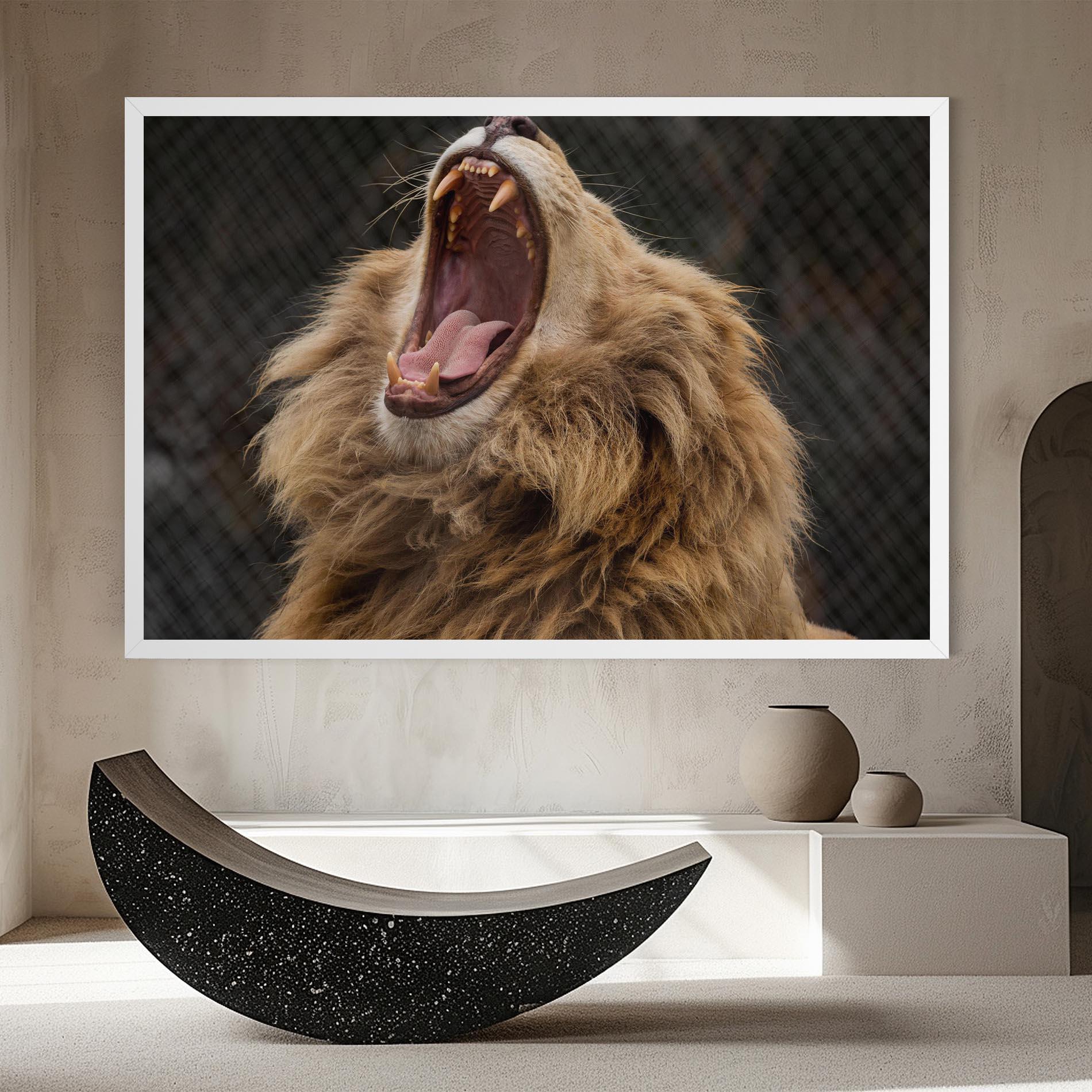 Vászonkép Angry Lion mockup 8