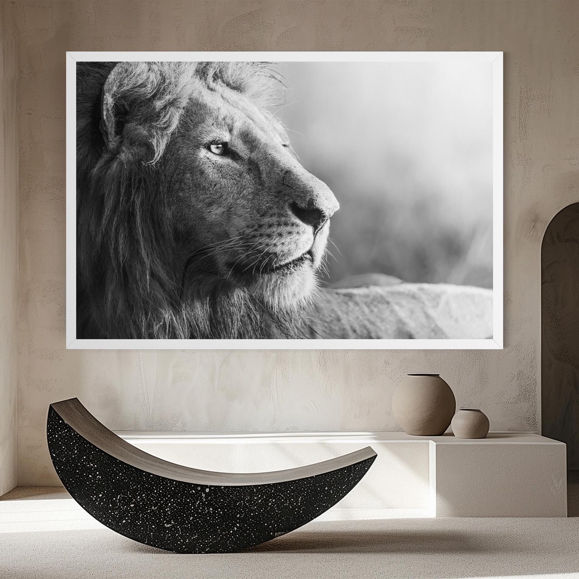 Grey Lion Head mockup 8