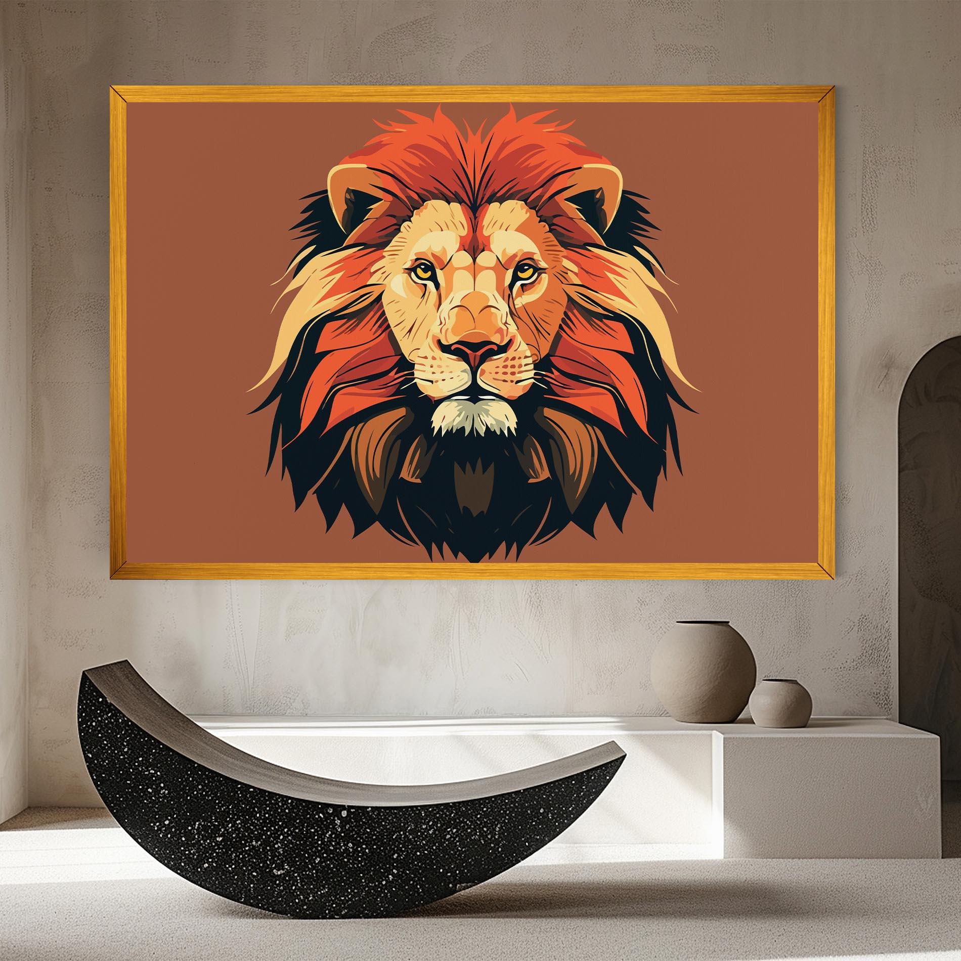 Vászonkép African Lion mockup 8