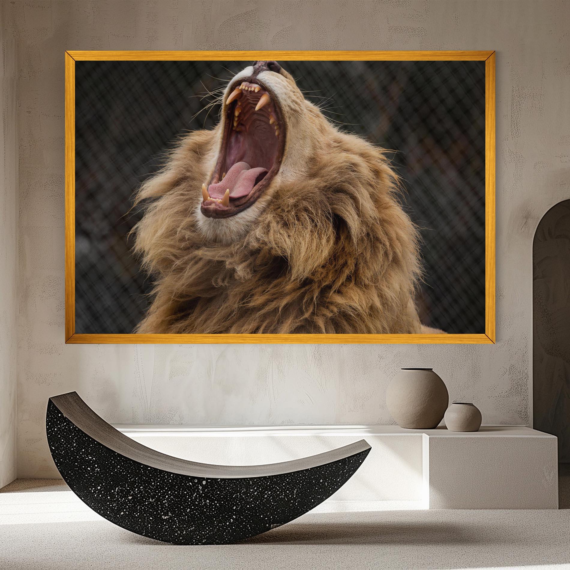 Vászonkép Angry Lion mockup 8