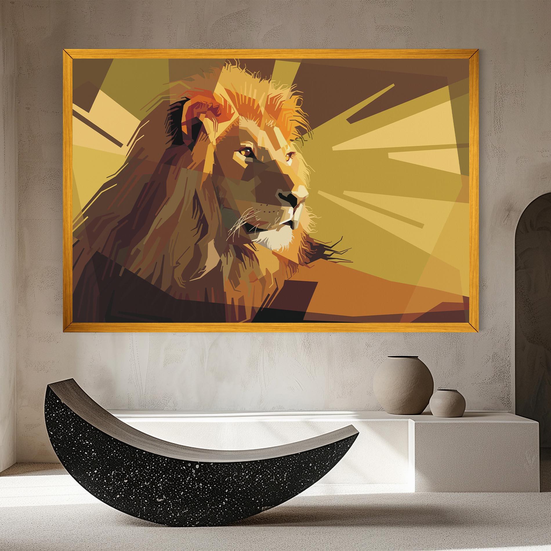 Vászonkép Lion Art mockup 8
