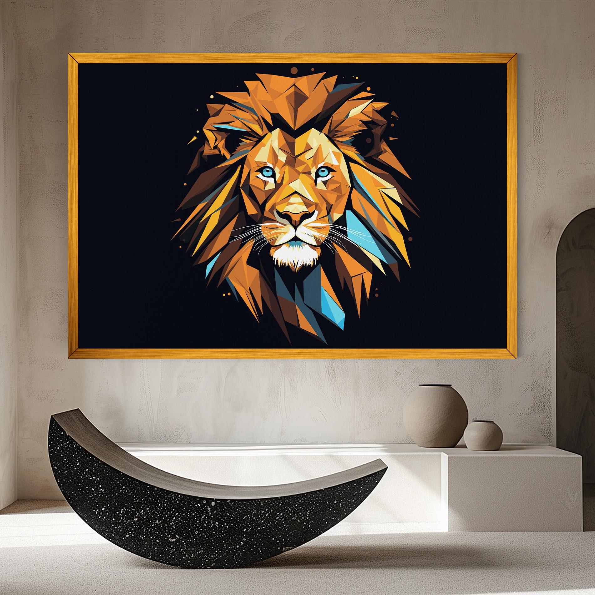 Vászonkép Pop Art Lion mockup 8