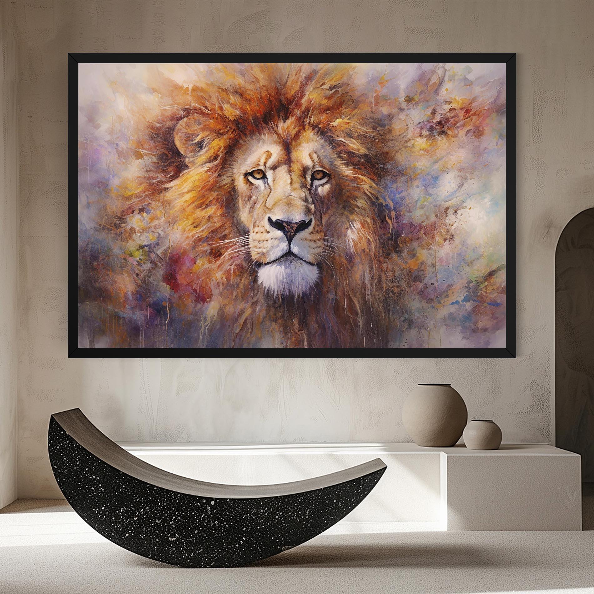 Vászonkép Abstract Lion Head mockup 8