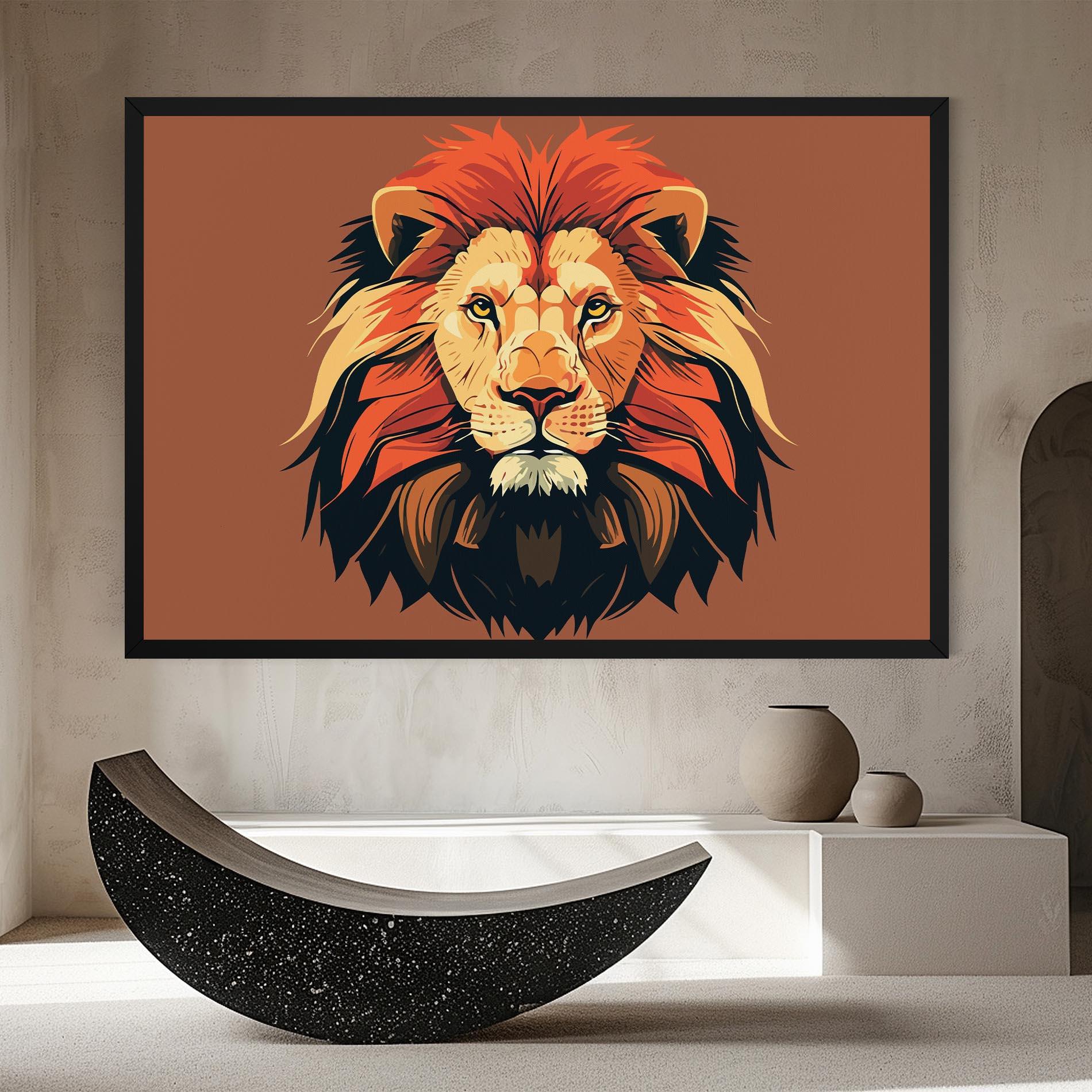 Vászonkép African Lion mockup 8