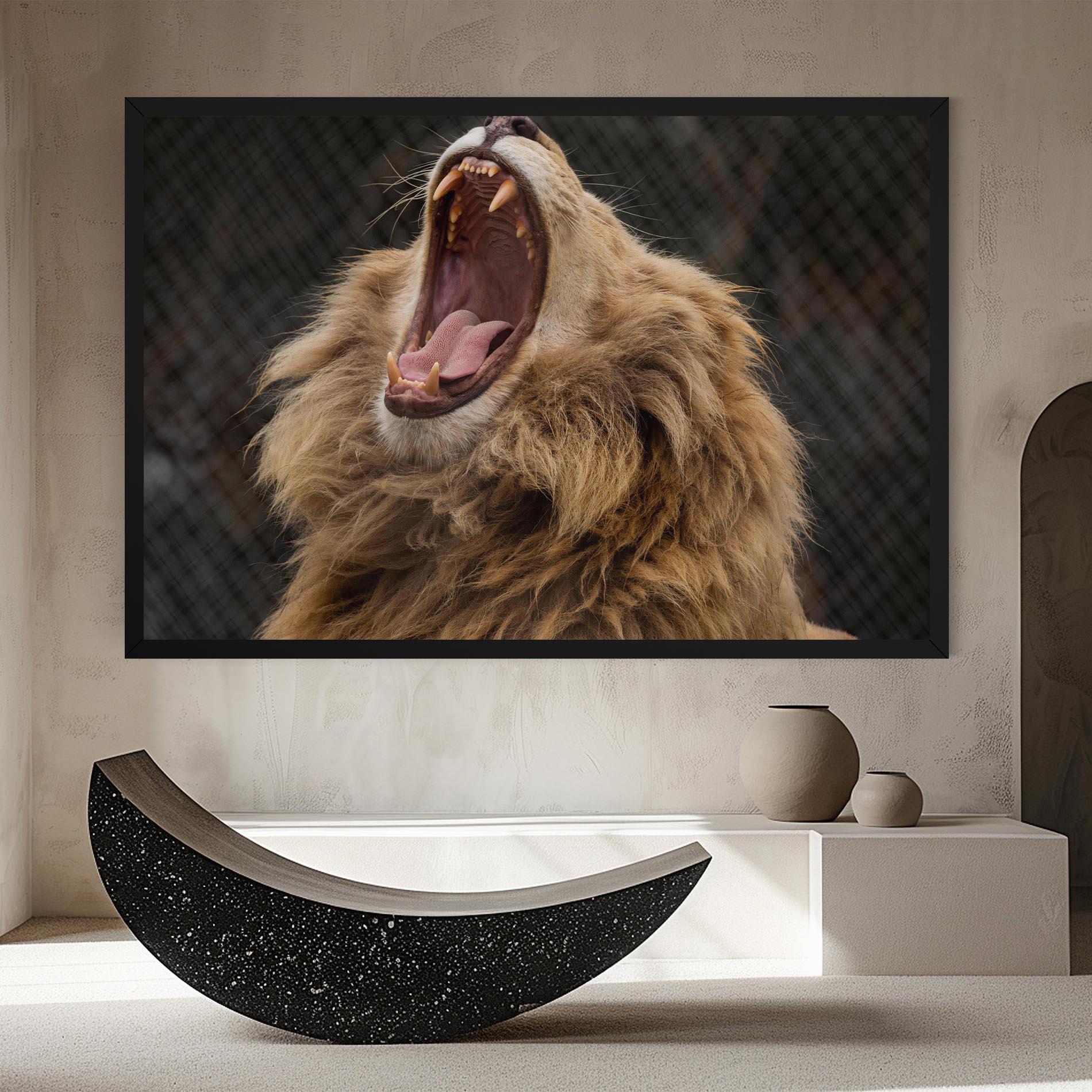 Vászonkép Angry Lion mockup 8