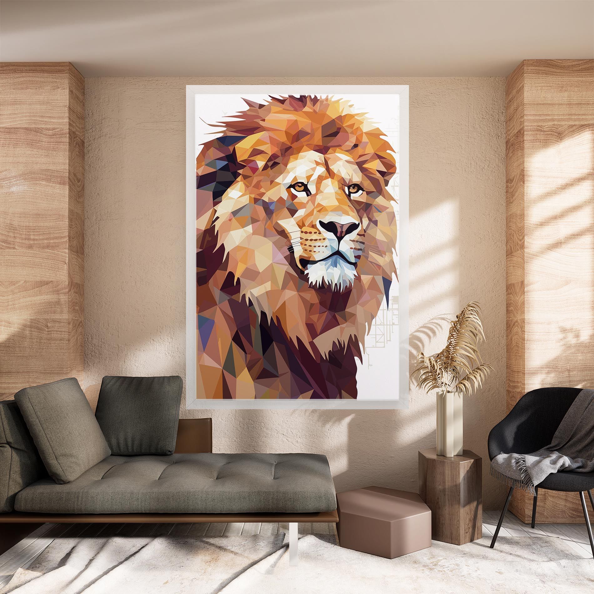 Artistic Lion Head mockup 8