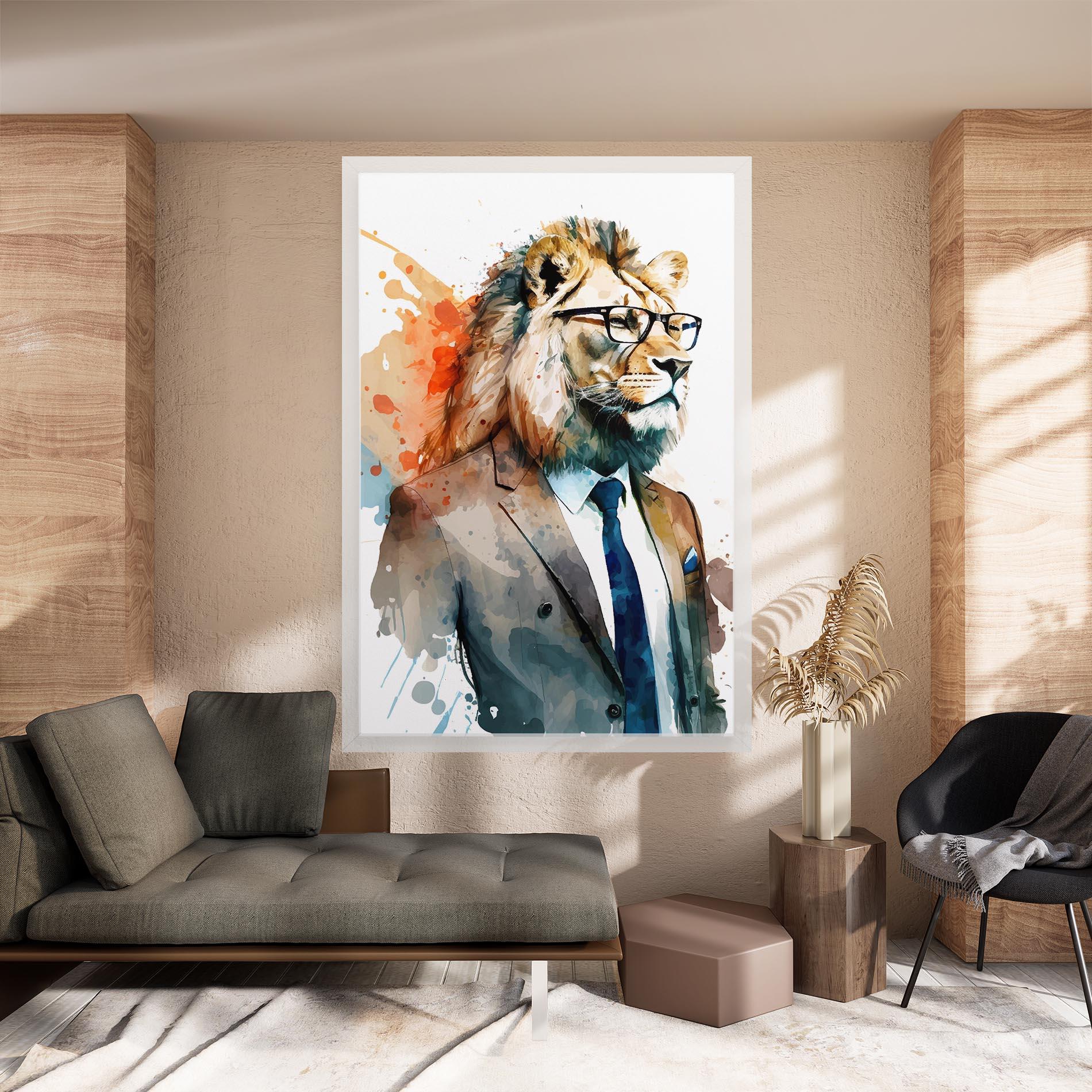 Vászonkép Brown Suit Lion mockup 8