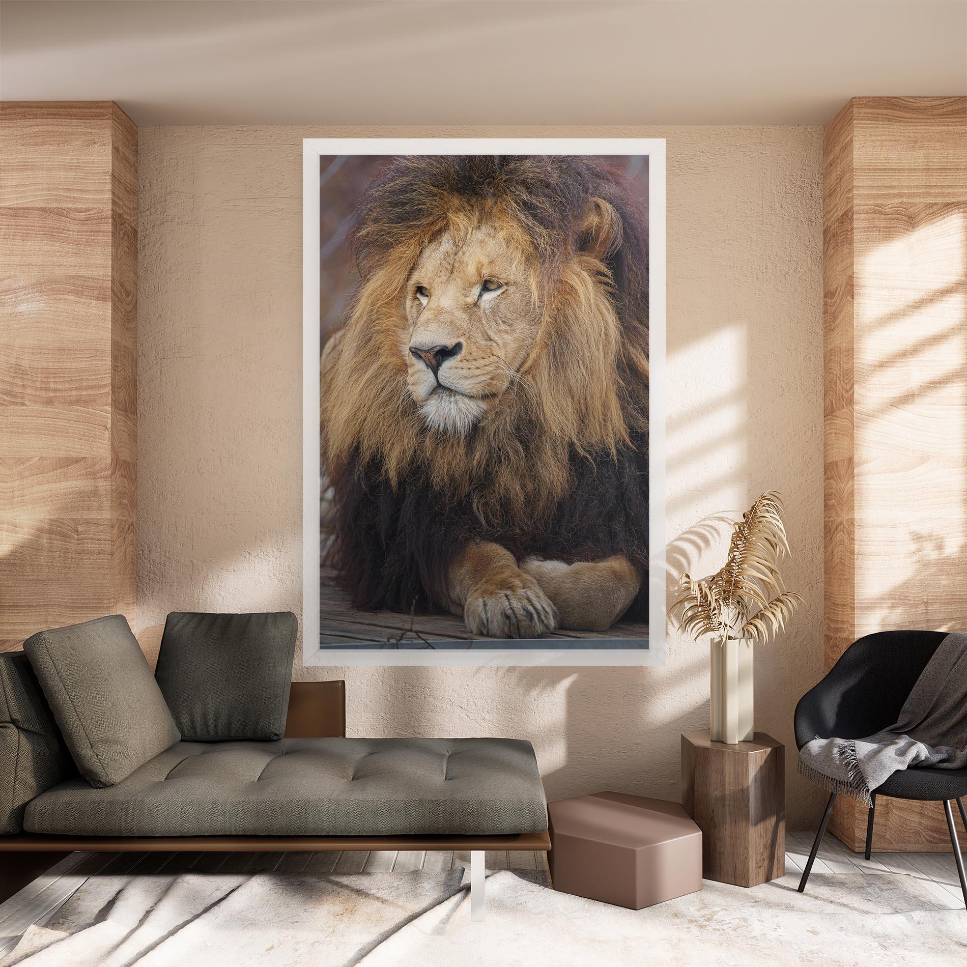 Vászonkép Lion Chilling mockup 8