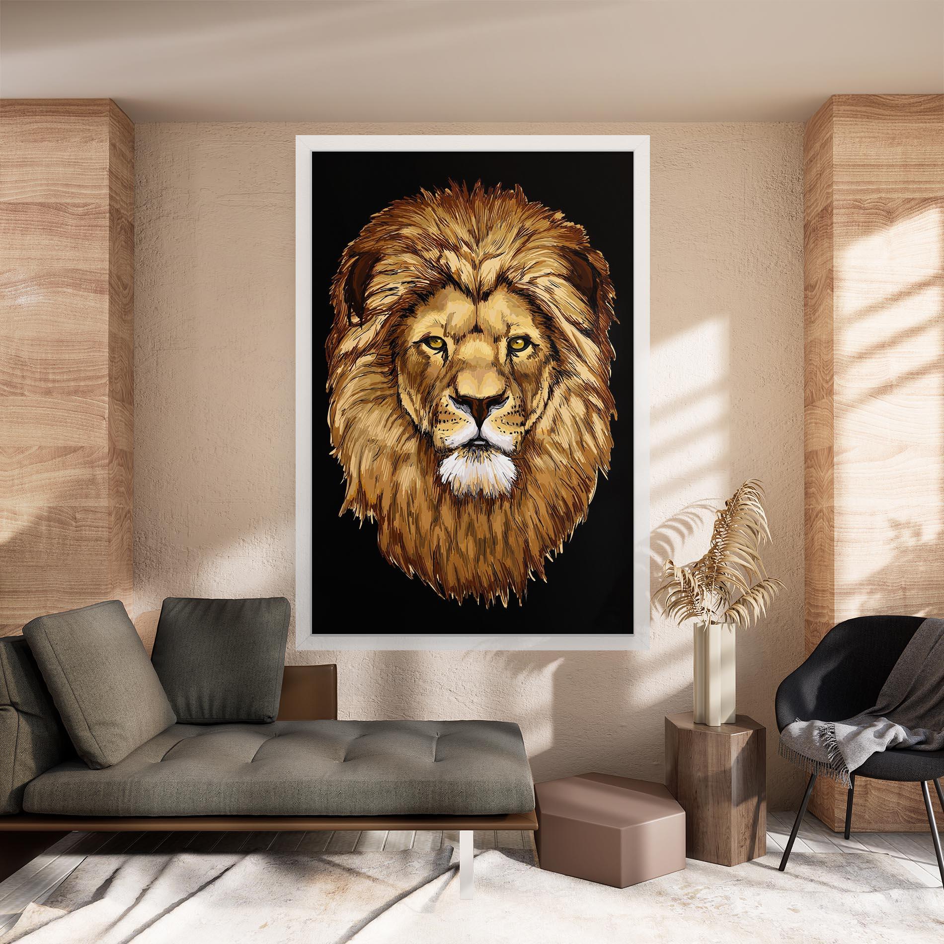 Vászonkép Lion Head mockup 8