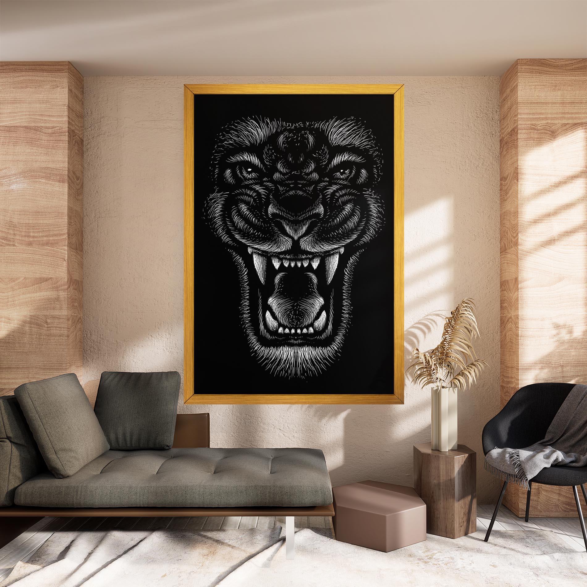 Vászonkép Lion Bite mockup 8