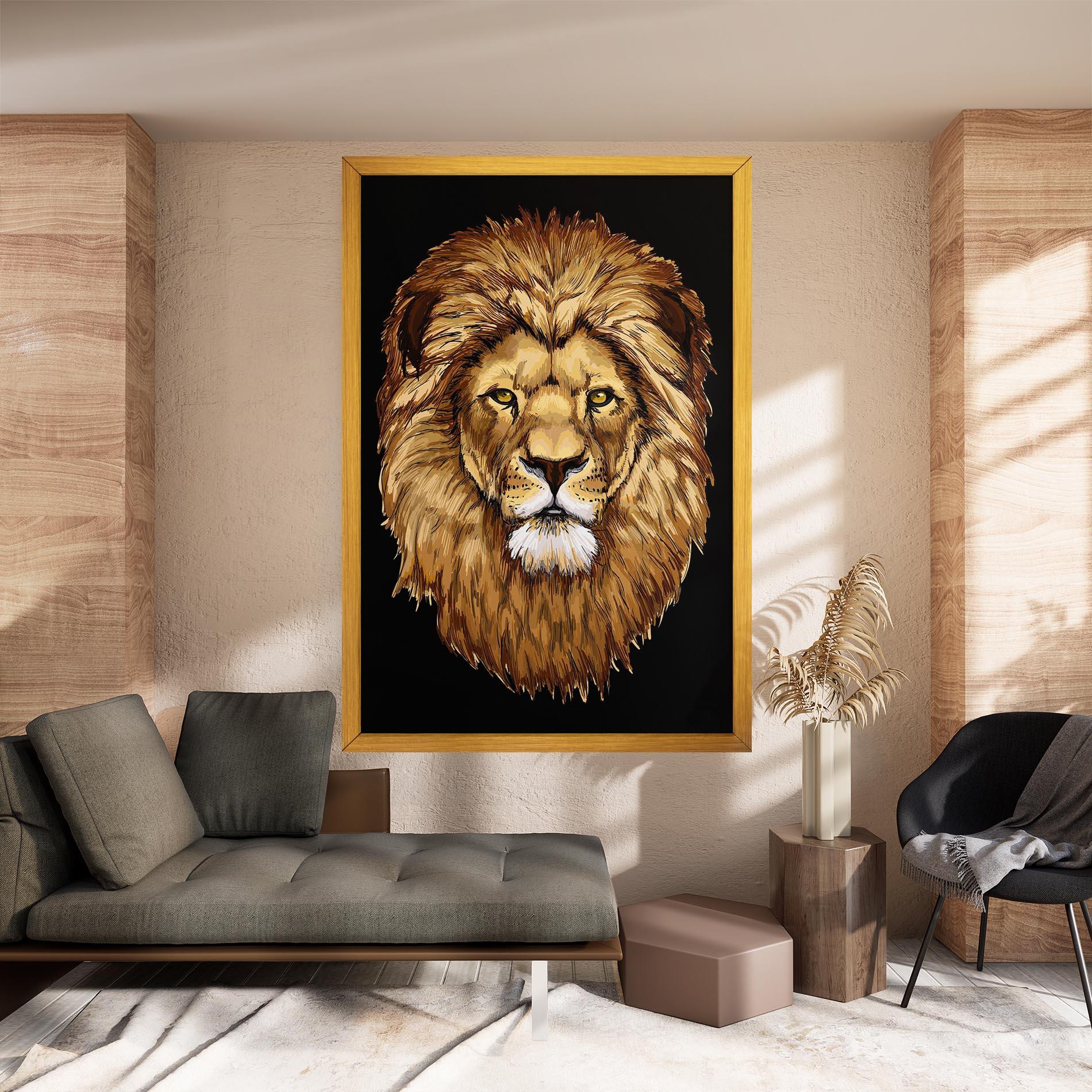 Vászonkép Lion Head mockup 8