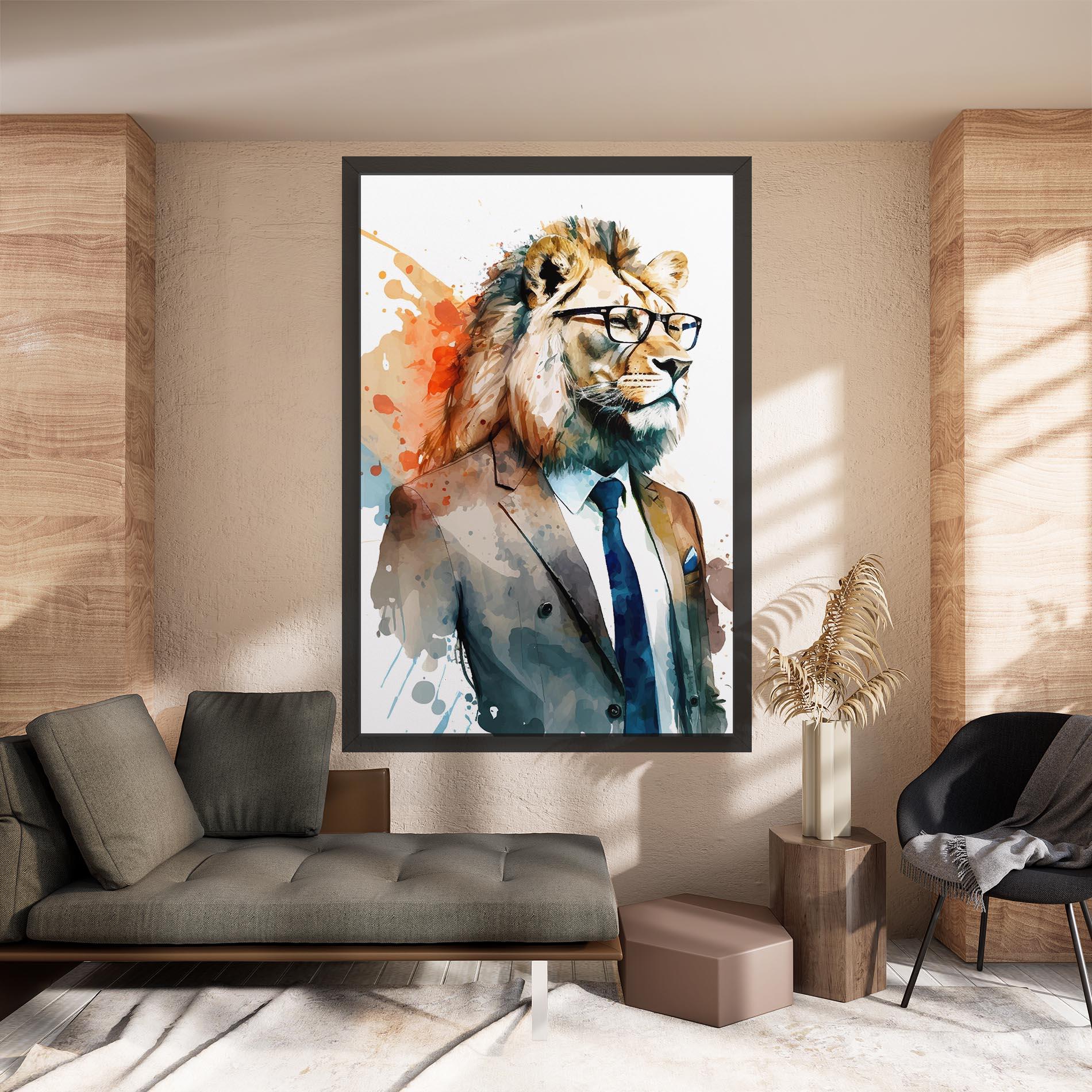 Vászonkép Brown Suit Lion mockup 8