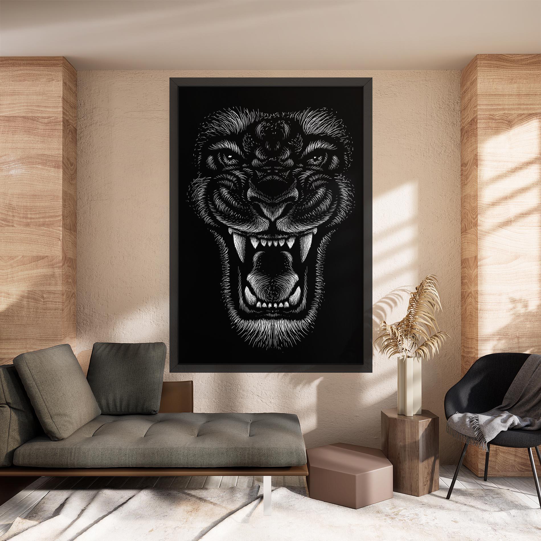 Vászonkép Lion Bite mockup 8