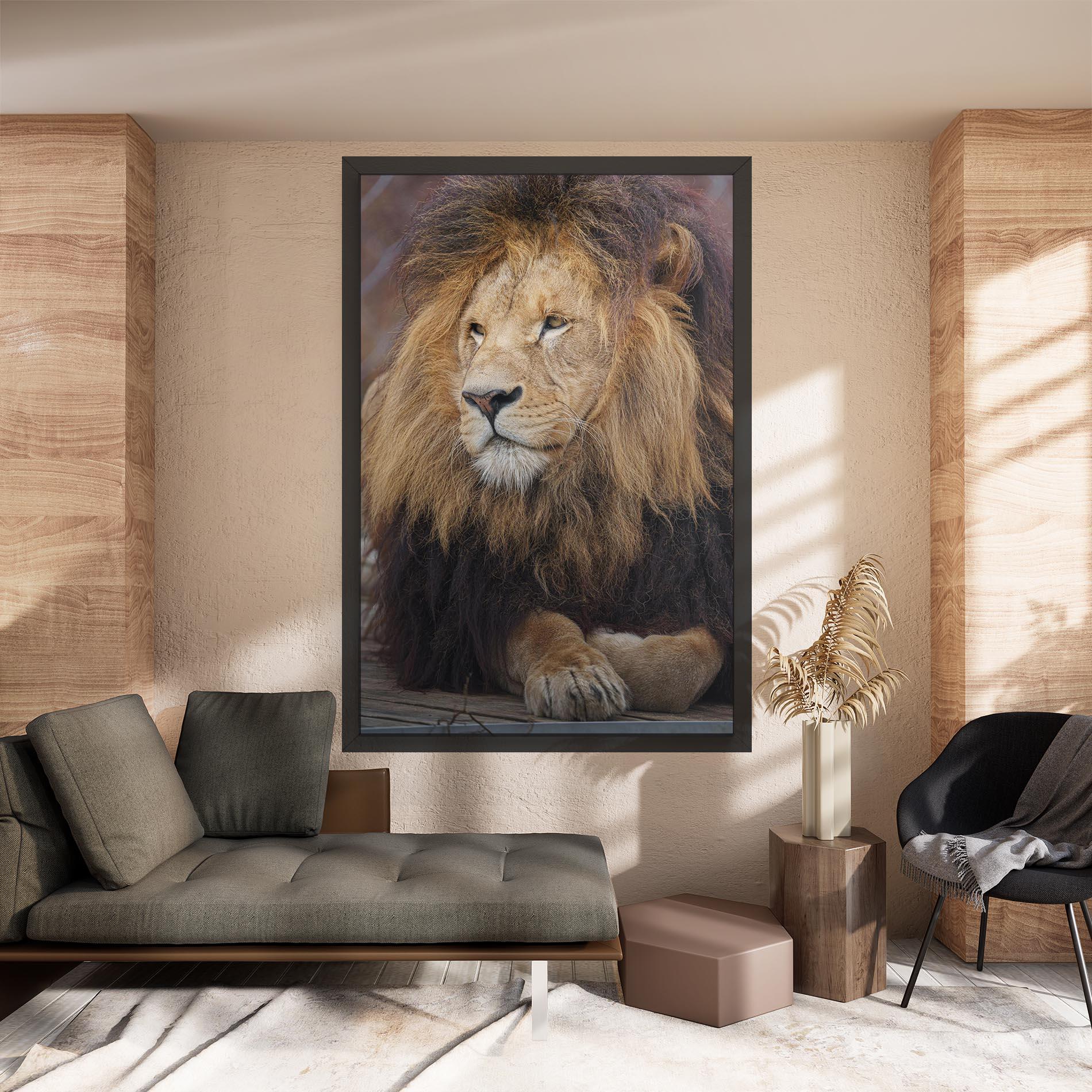 Vászonkép Lion Chilling mockup 8