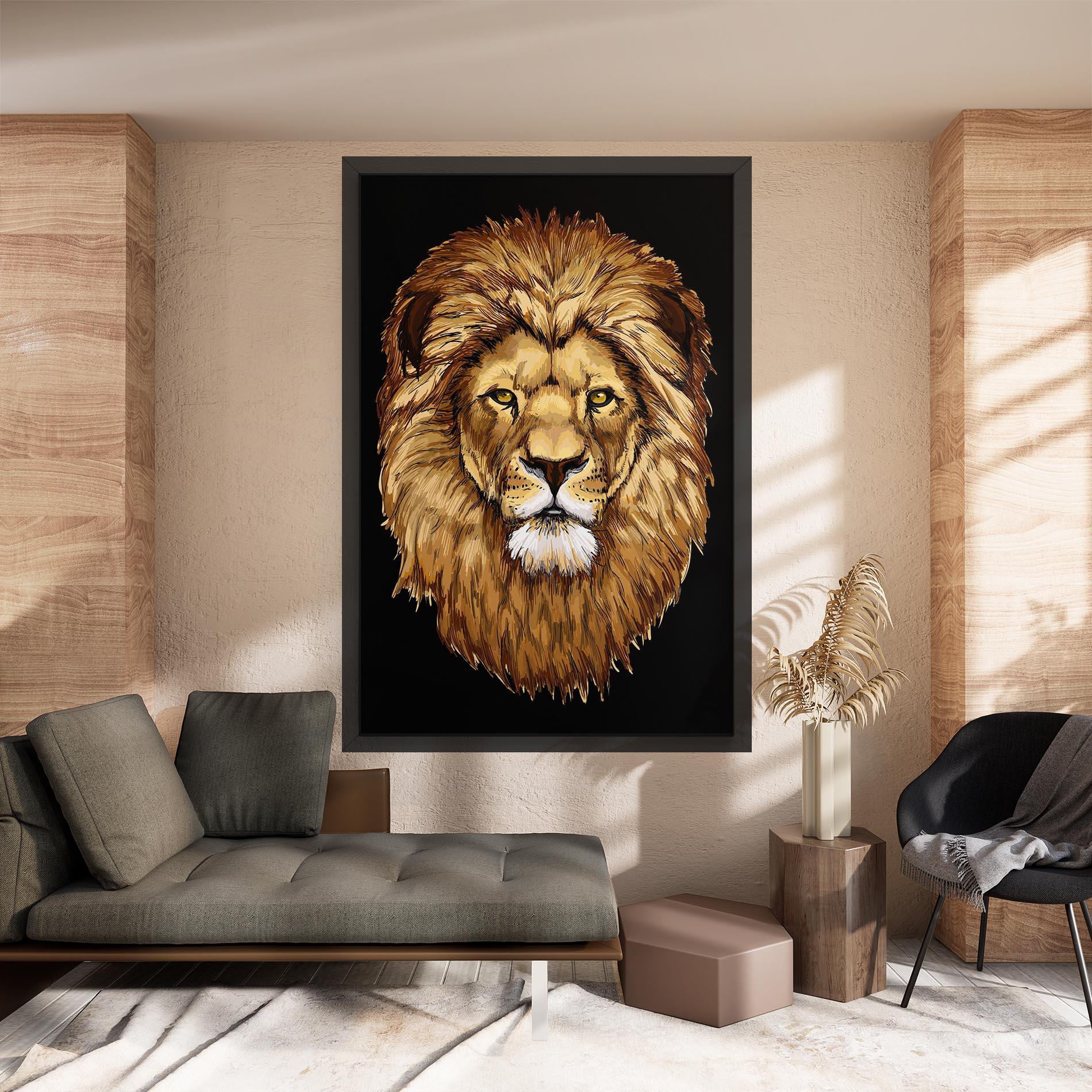 Vászonkép Lion Head mockup 8