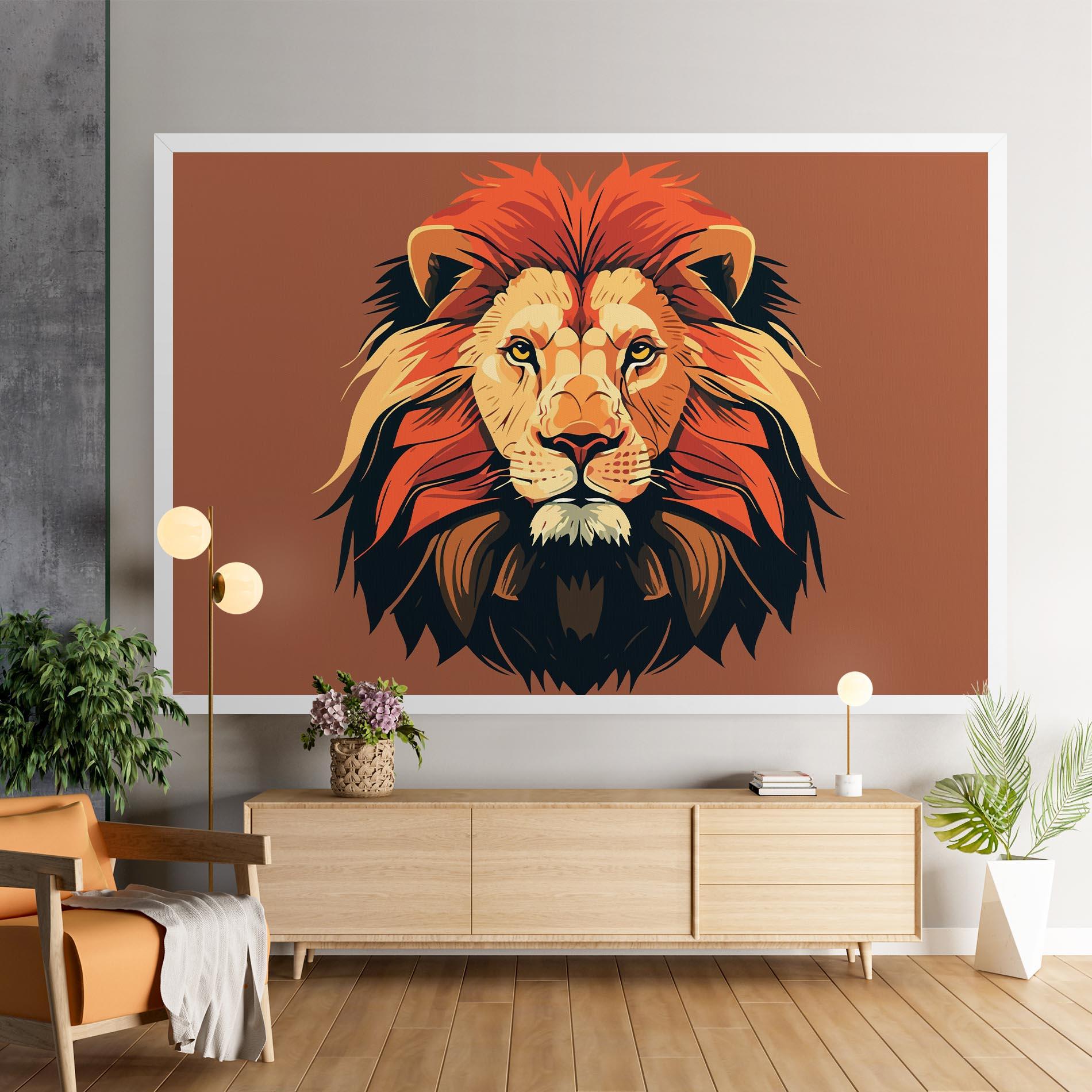 Vászonkép African Lion mockup 9