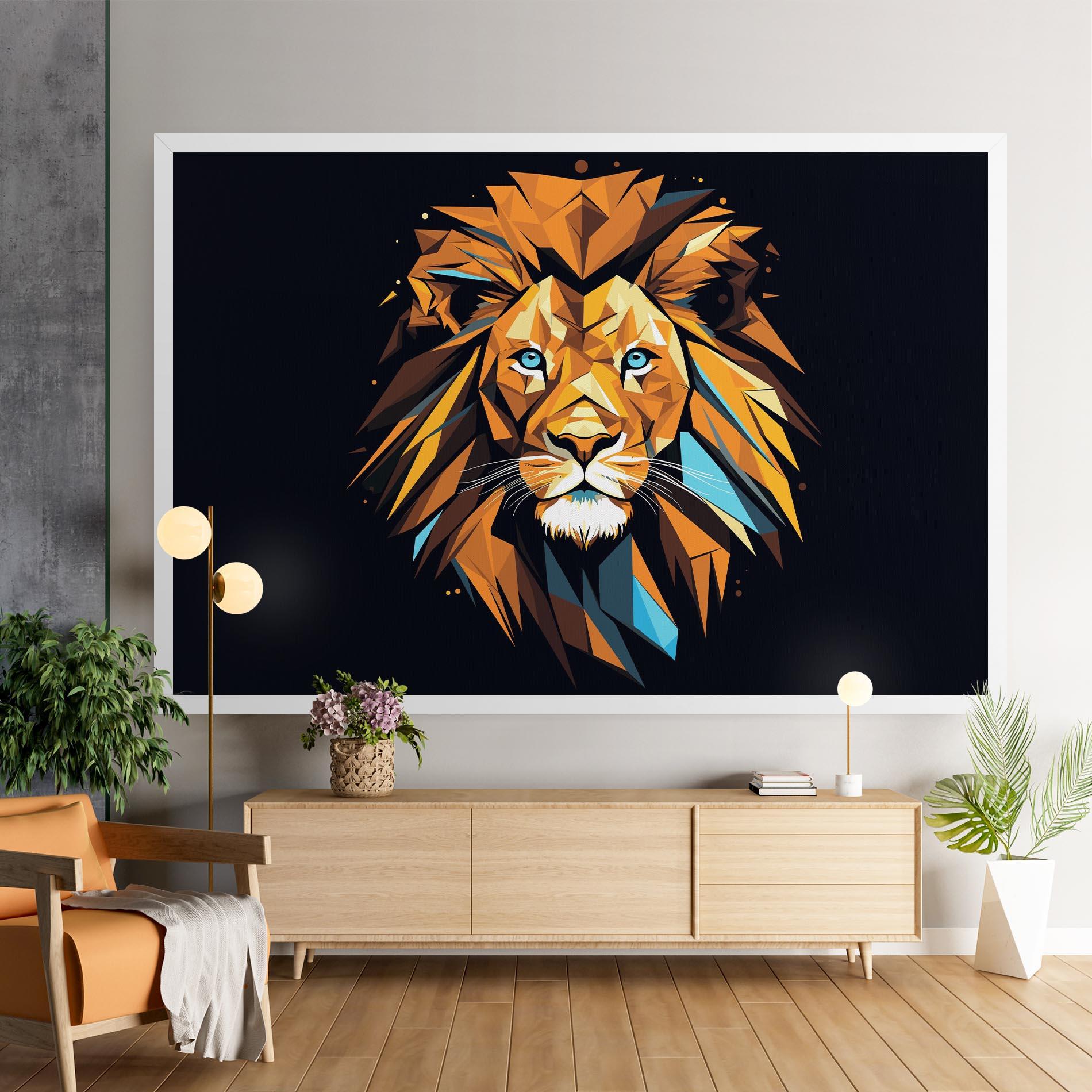 Vászonkép Pop Art Lion mockup 9
