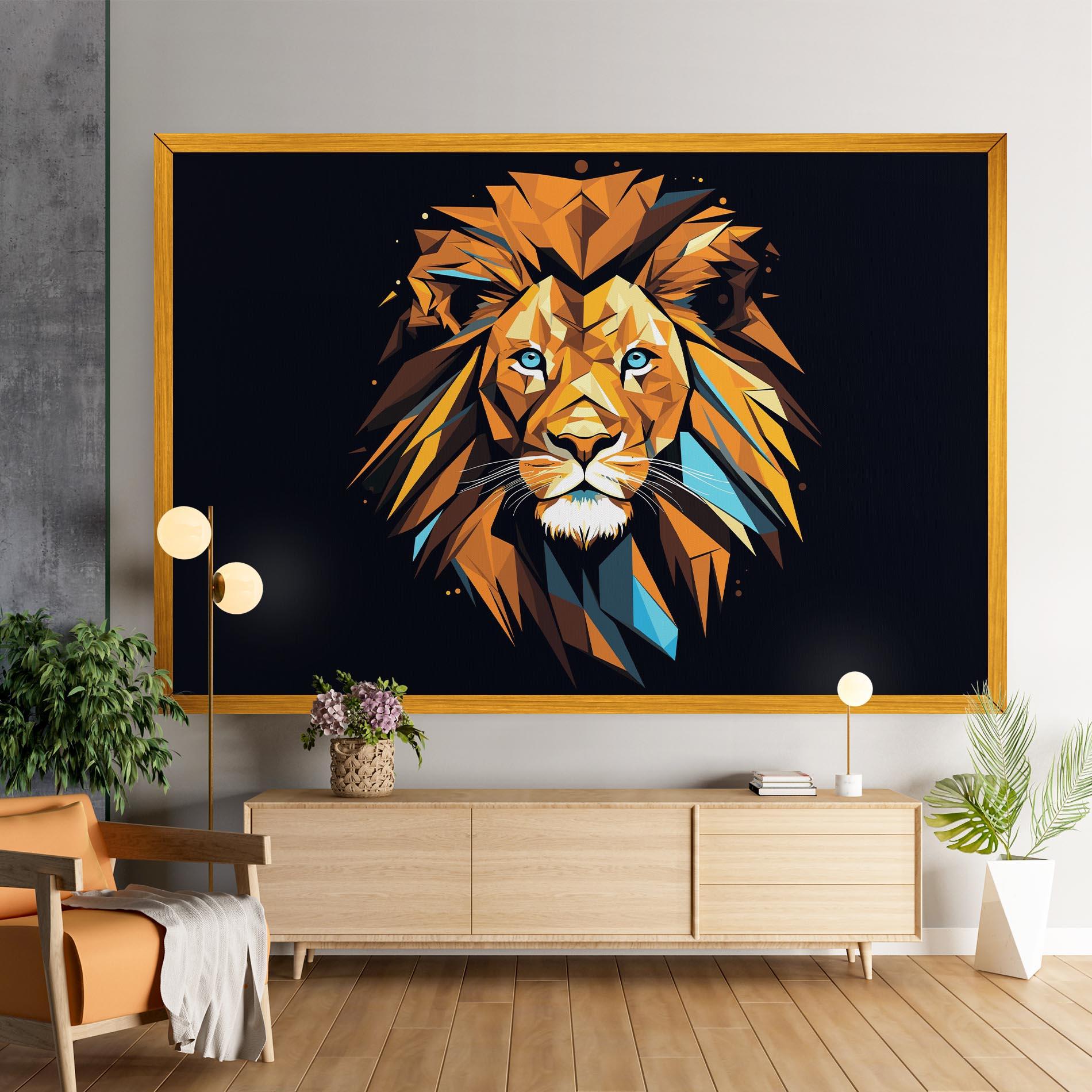 Vászonkép Pop Art Lion mockup 9