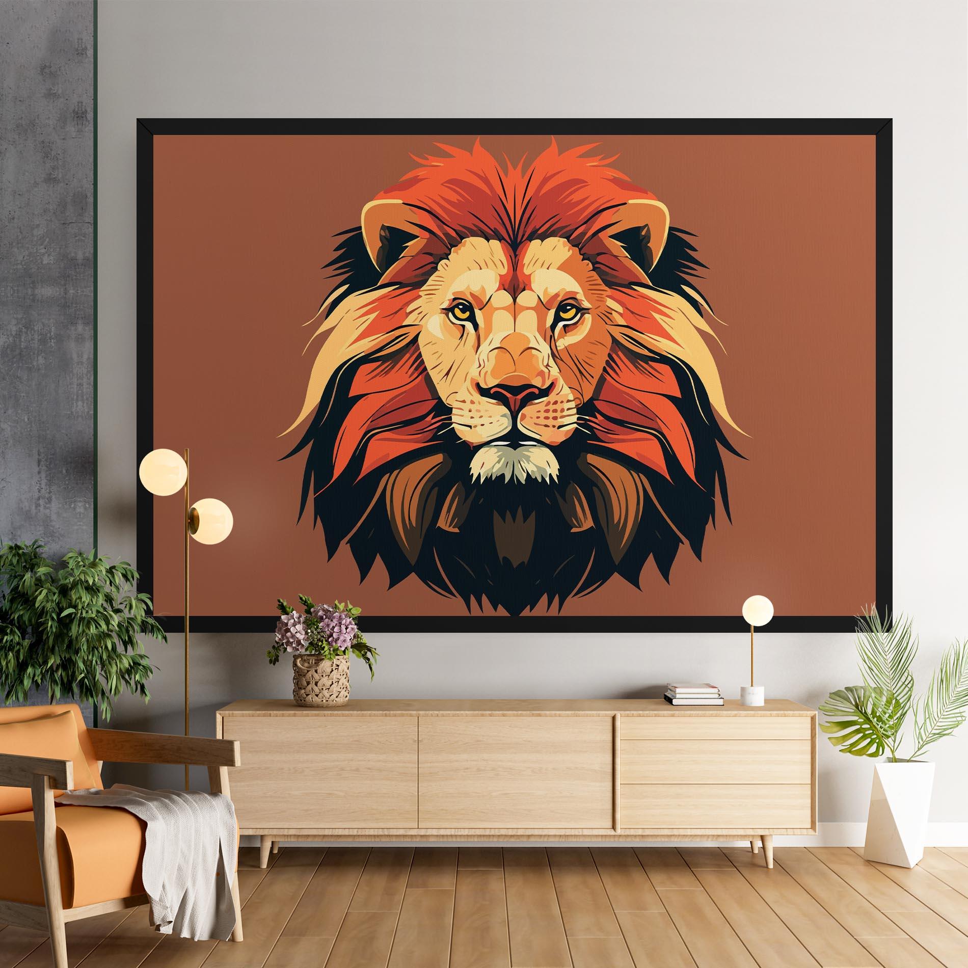 Vászonkép African Lion mockup 9