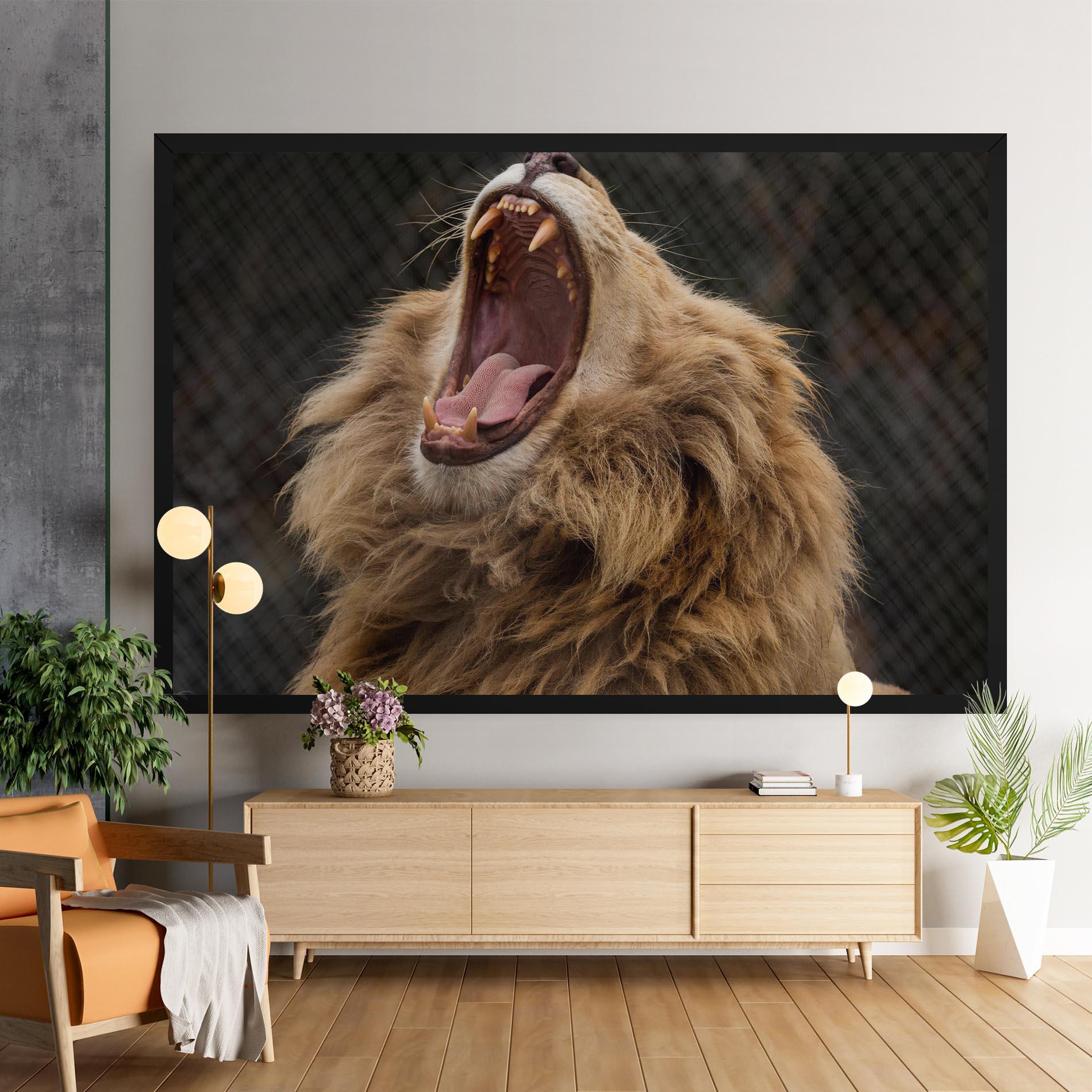 Vászonkép Angry Lion mockup 9