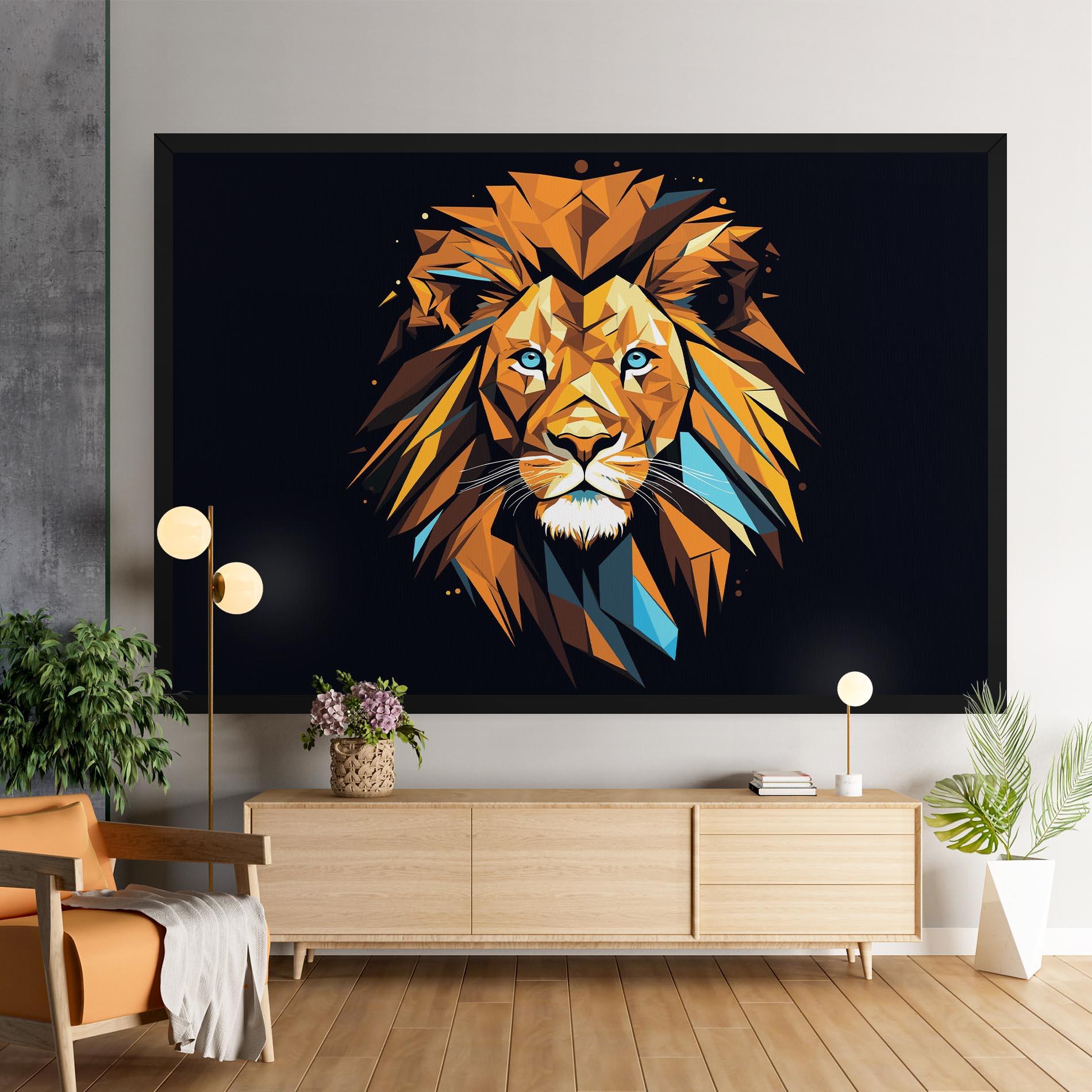 Vászonkép Pop Art Lion mockup 9