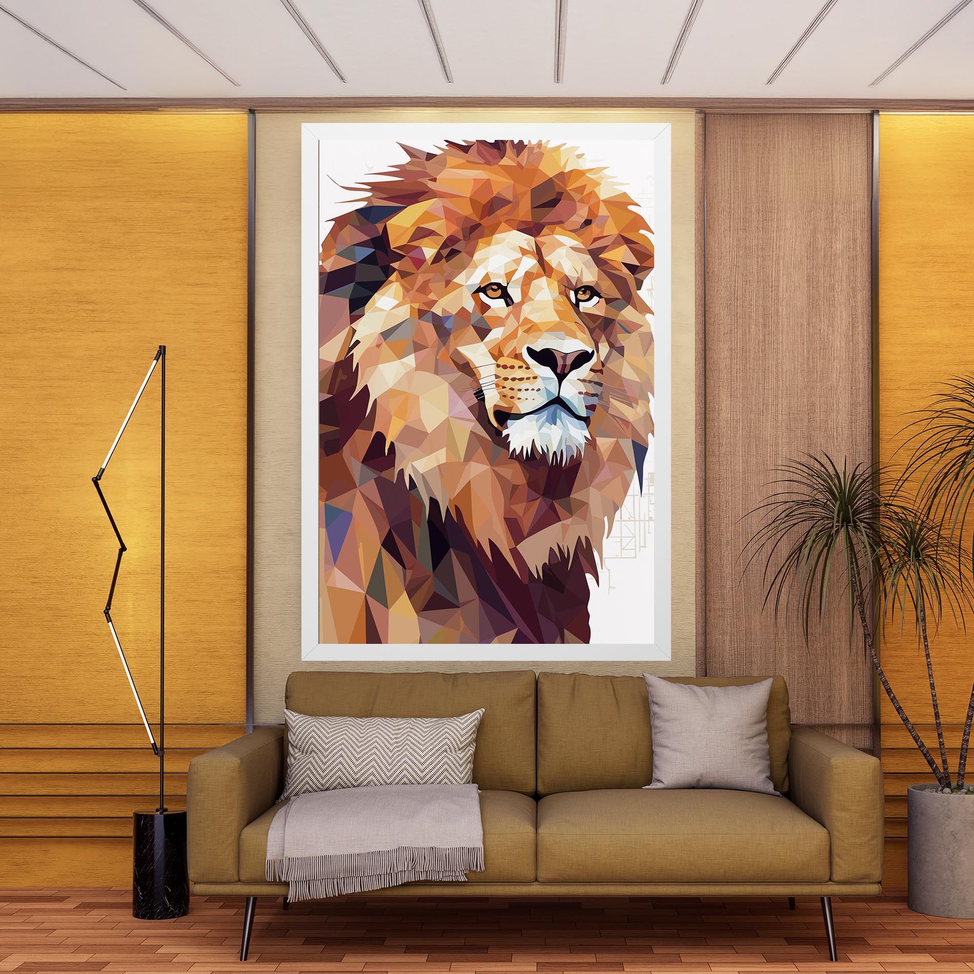Artistic Lion Head mockup 9