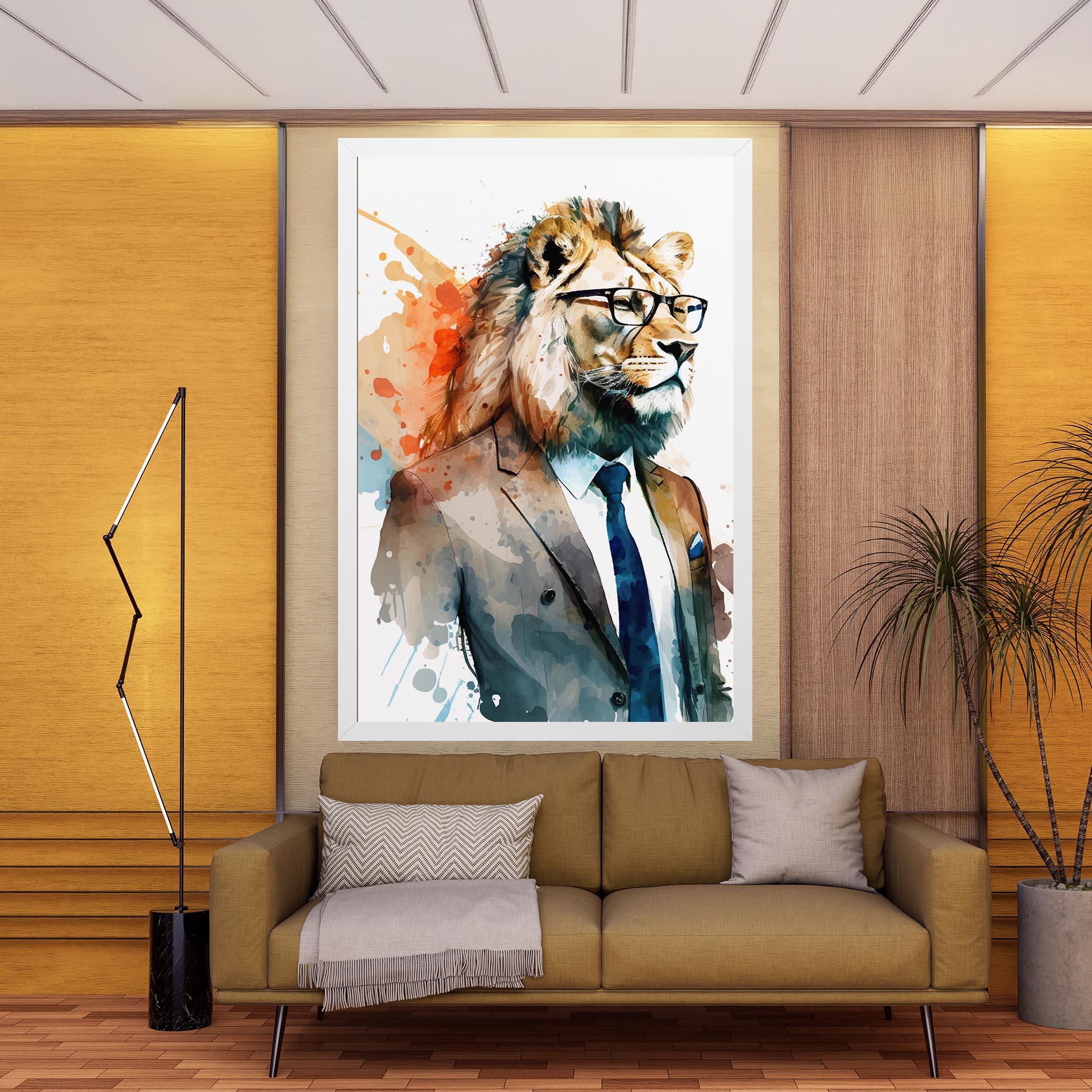 Vászonkép Brown Suit Lion mockup 9