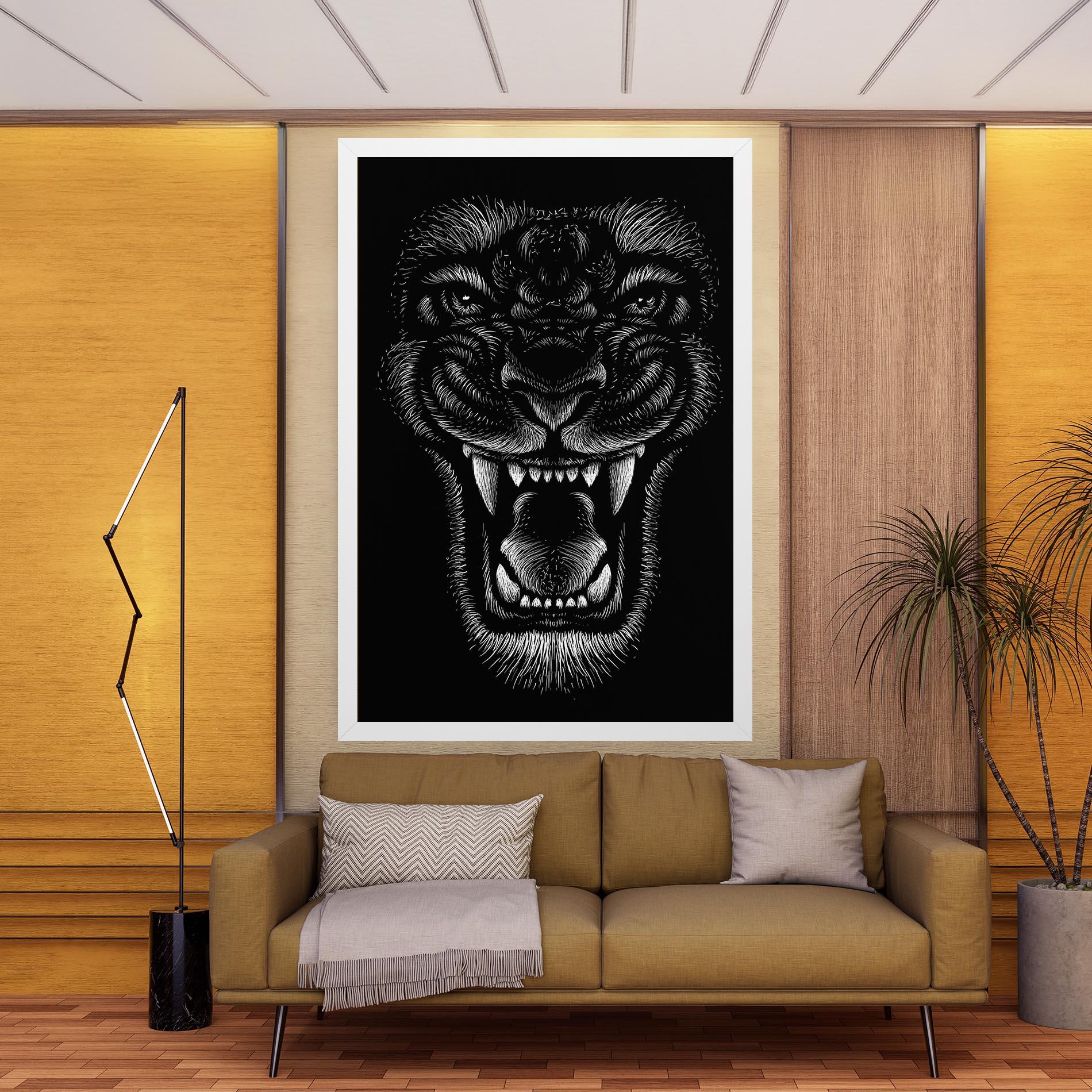 Vászonkép Lion Bite mockup 9