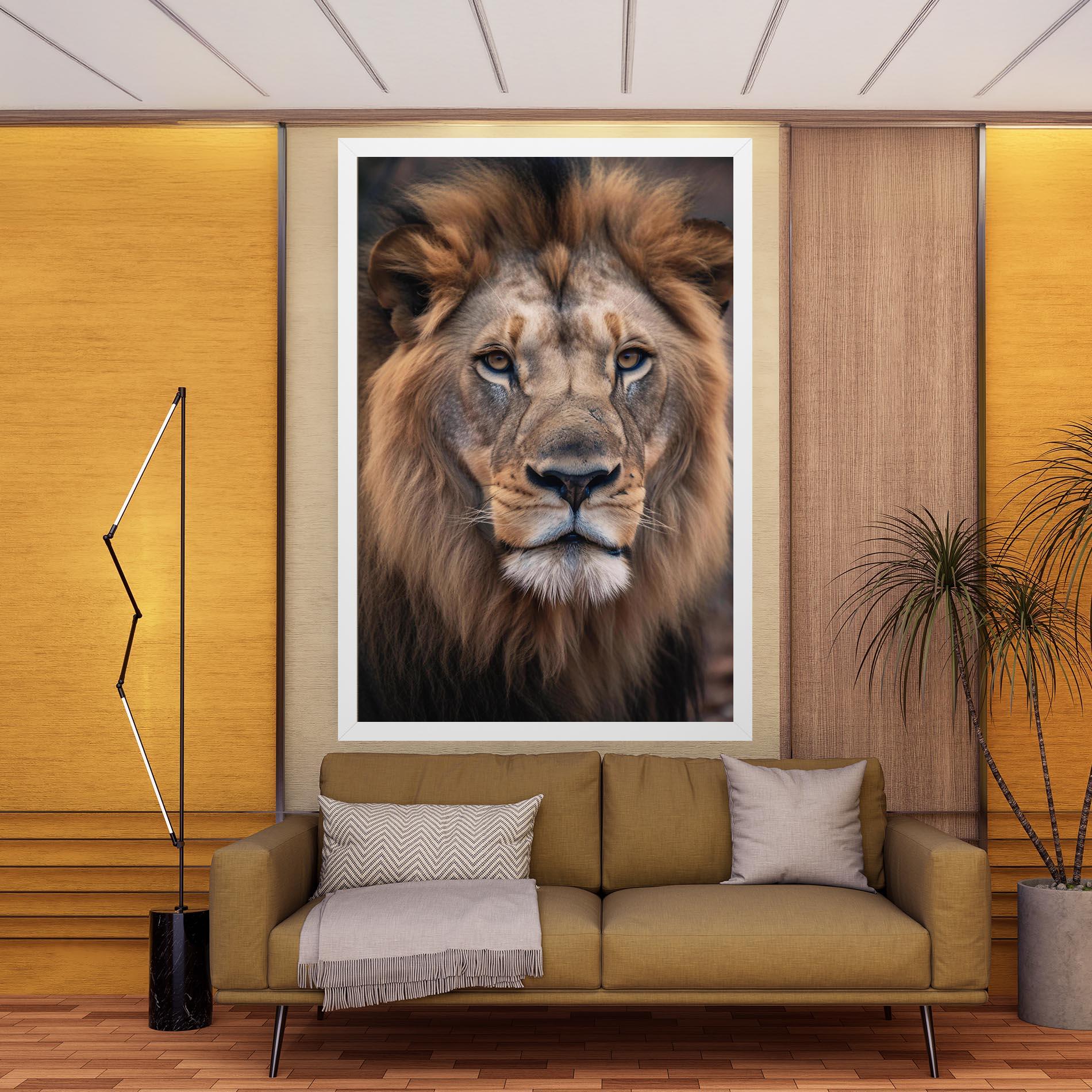 Vászonkép Wild Lion View mockup 9