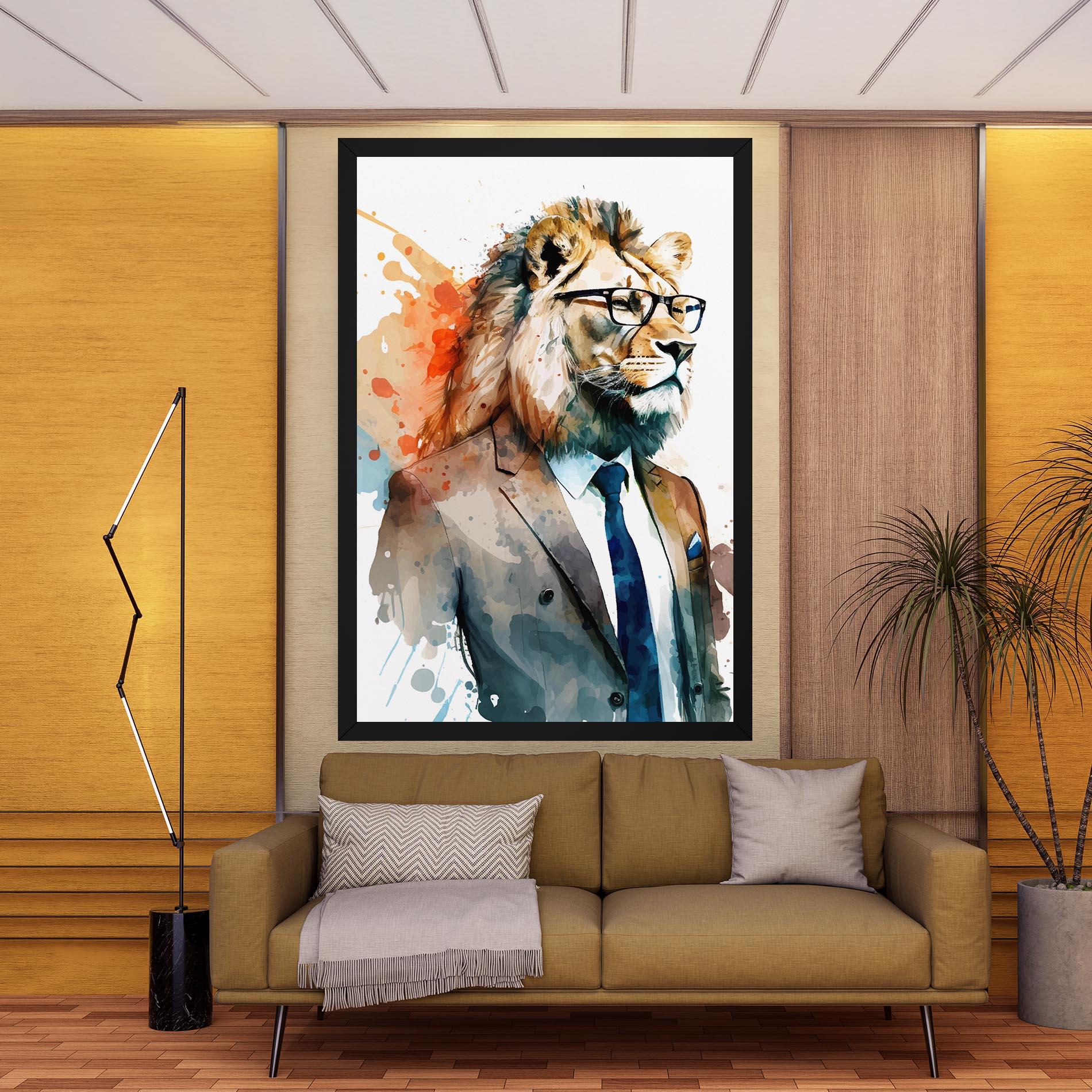 Vászonkép Brown Suit Lion mockup 9