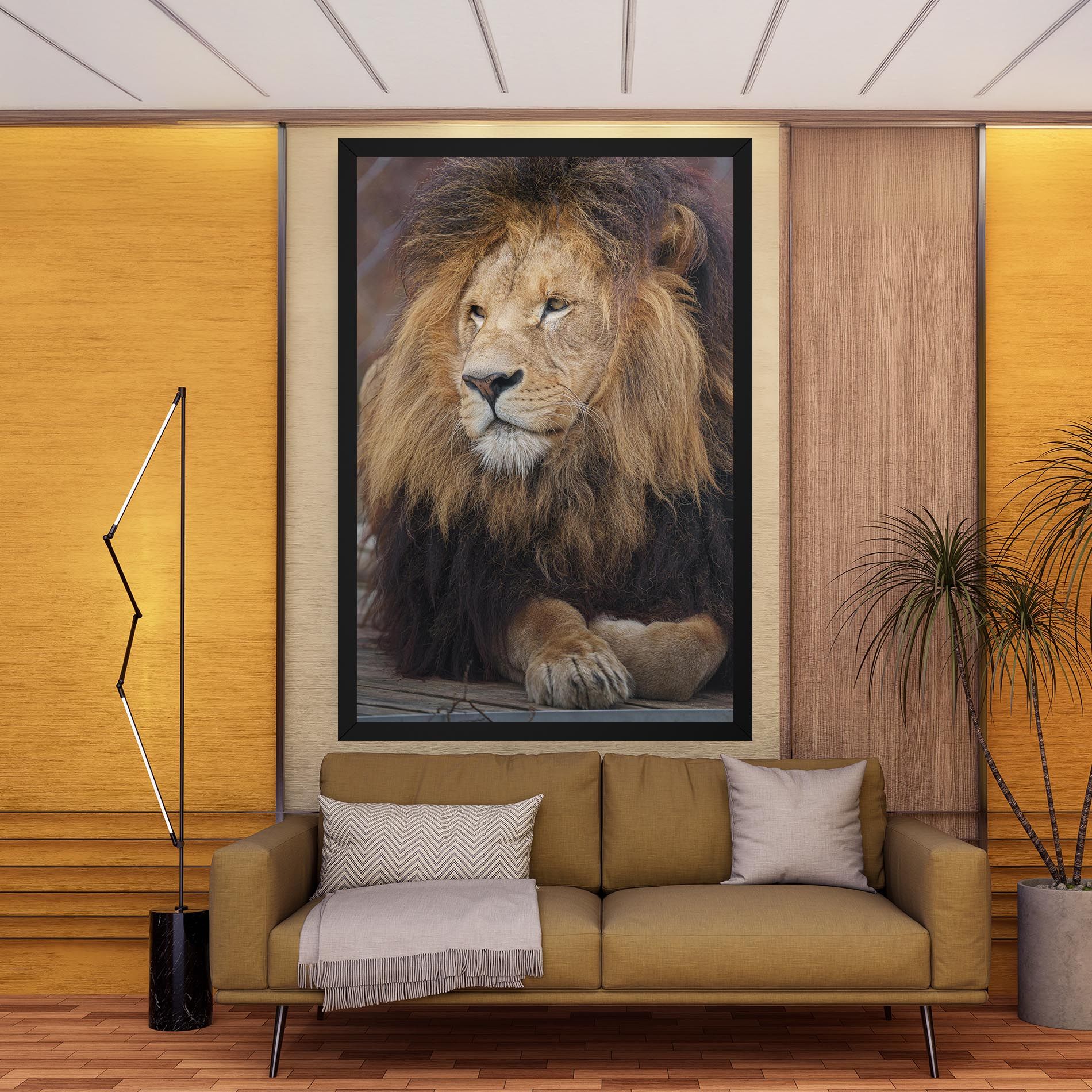 Lion Chilling mockup 9