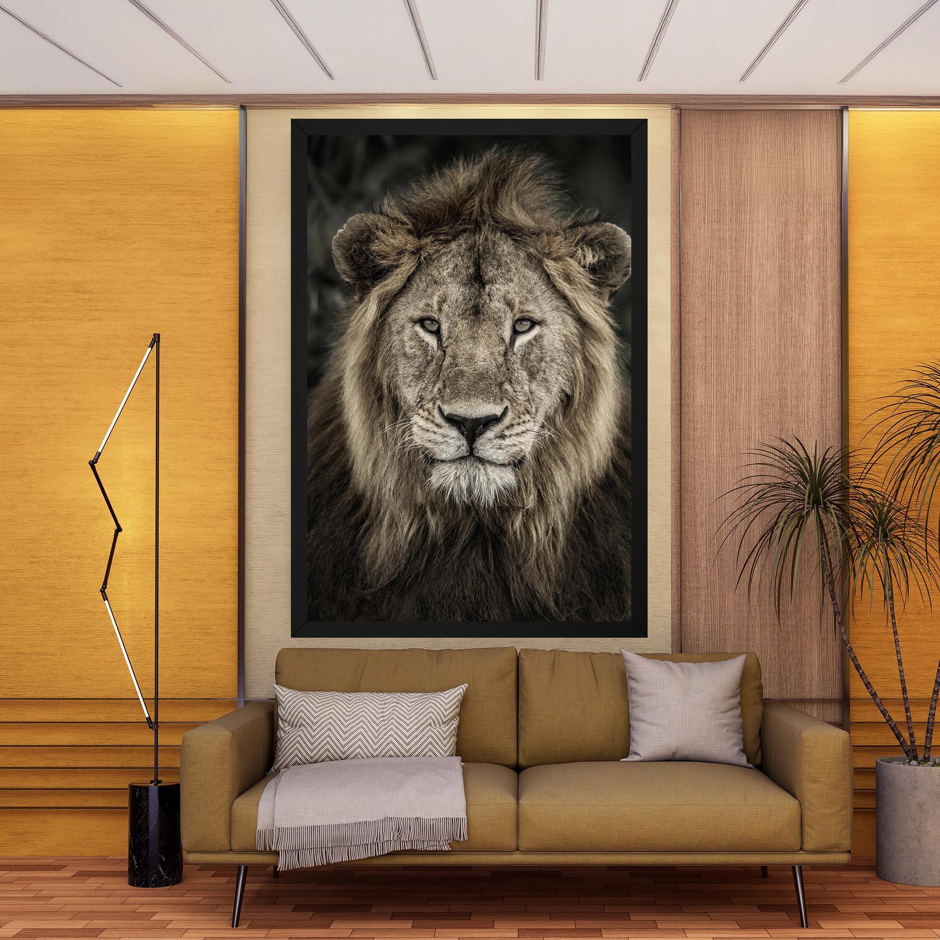 Vászonkép Lion Close Up mockup 9