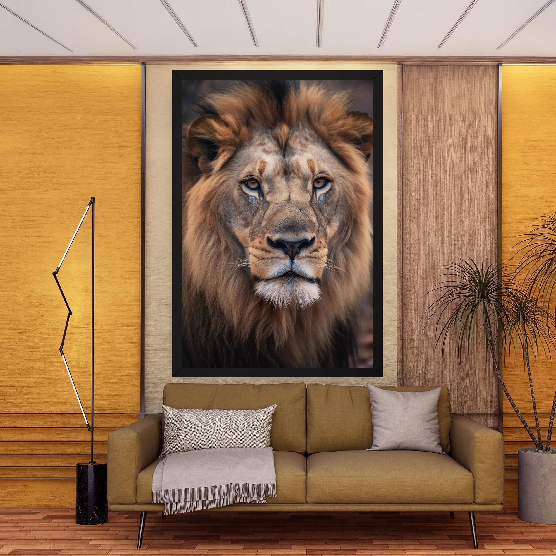 Vászonkép Wild Lion View mockup 9