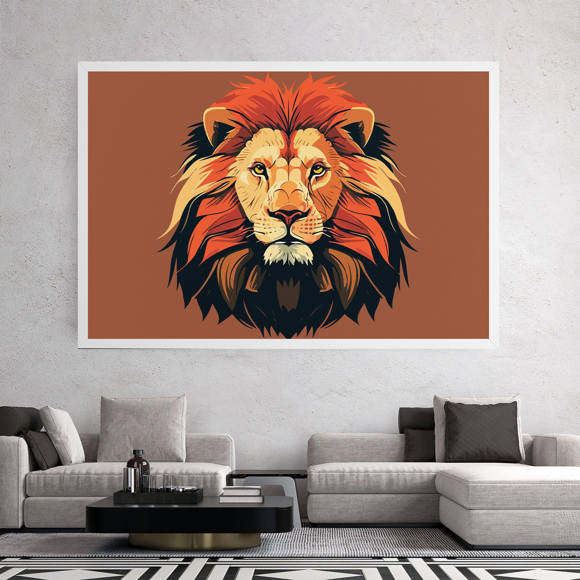 Vászonkép African Lion mockup 2