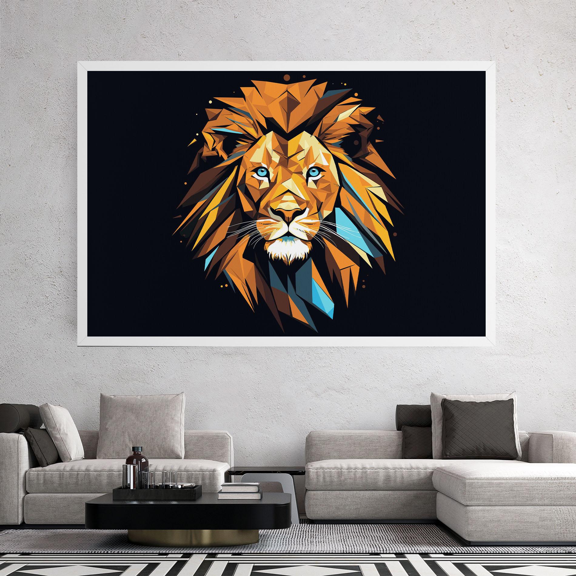 Vászonkép Pop Art Lion mockup 2