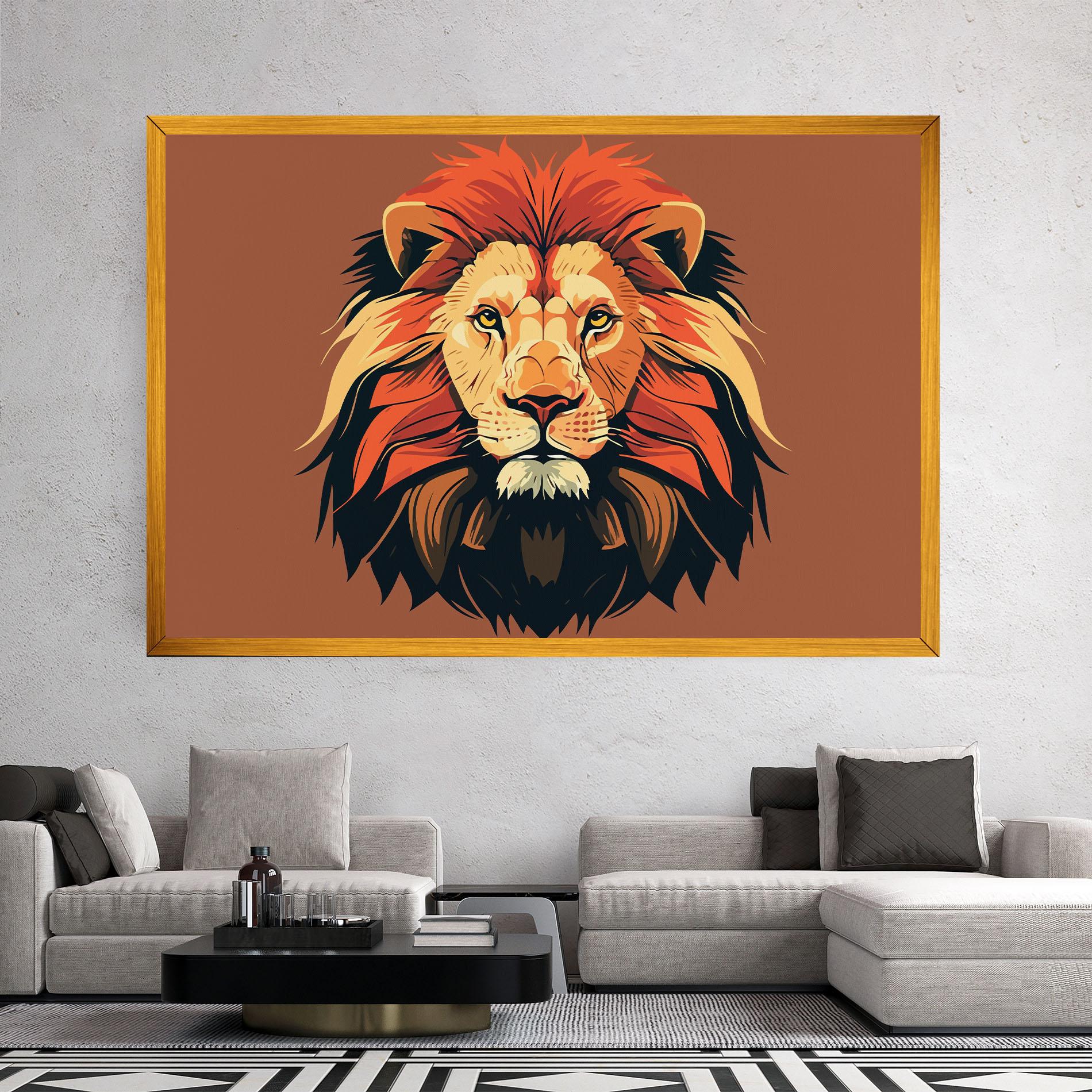 Vászonkép African Lion mockup 2