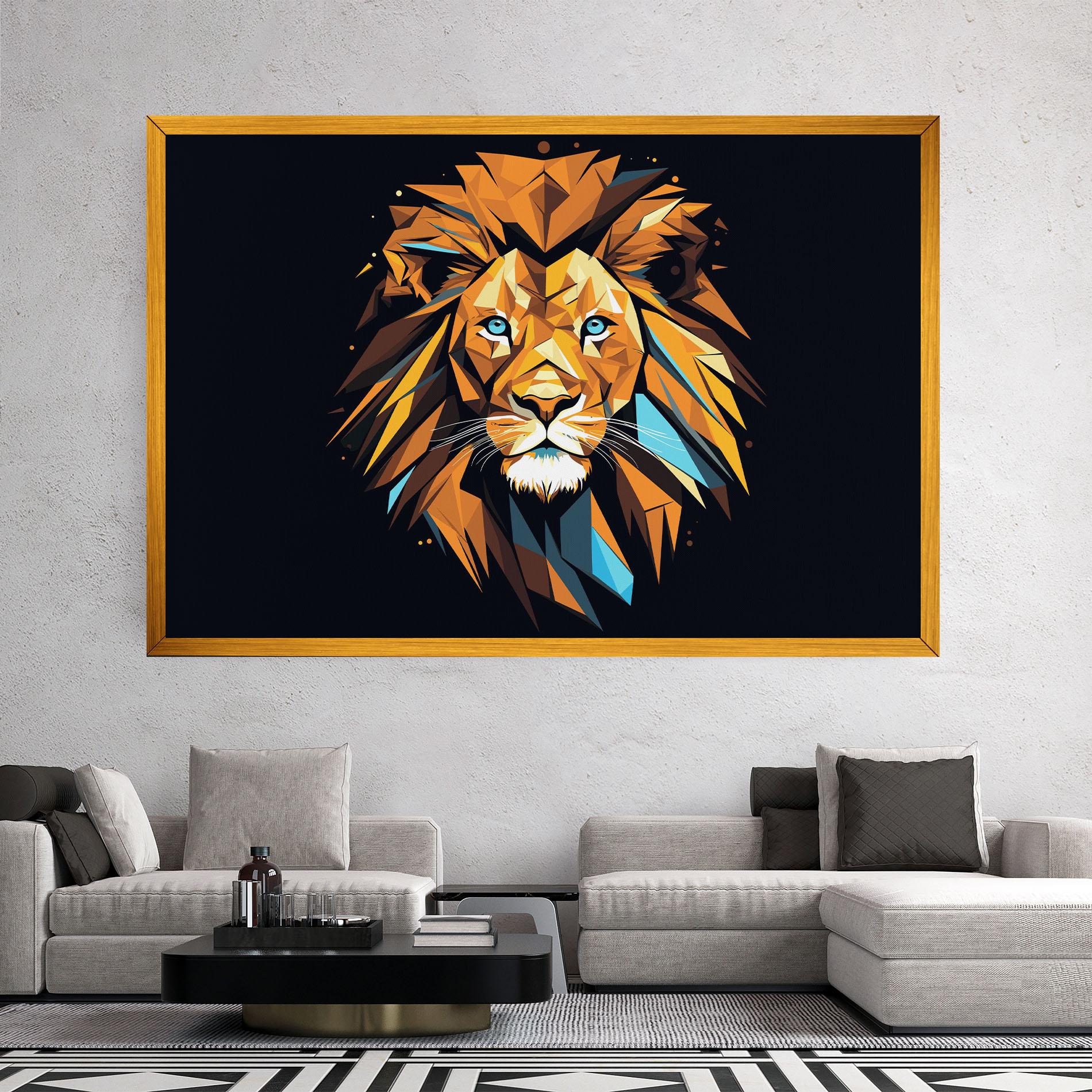Vászonkép Pop Art Lion mockup 2