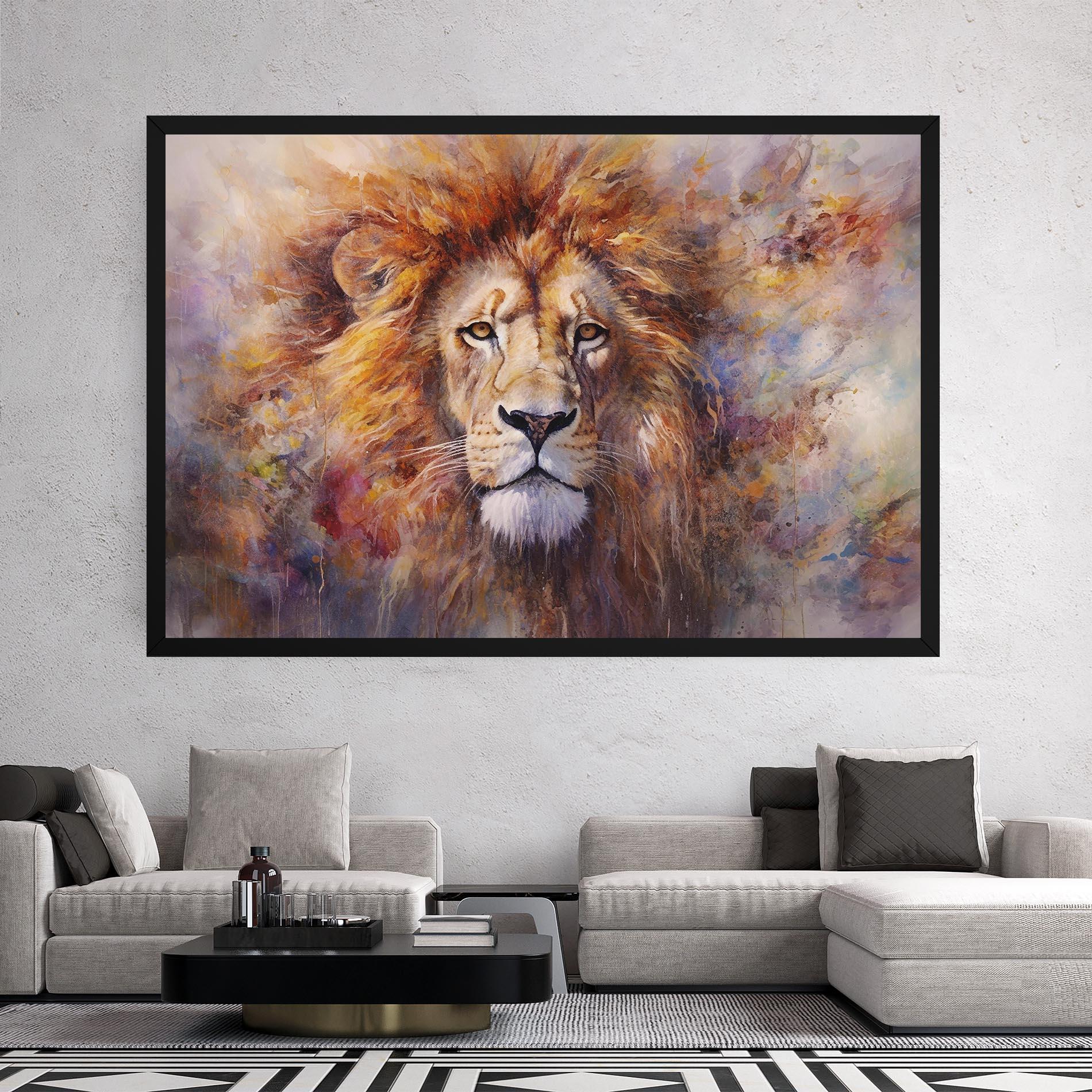 Vászonkép Abstract Lion Head mockup 2