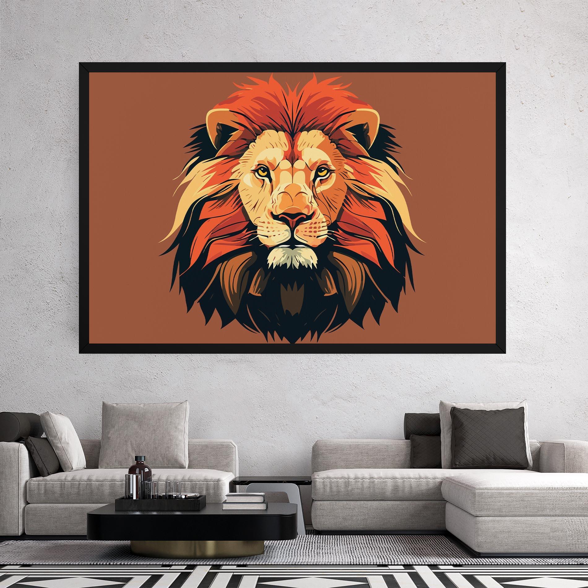Vászonkép African Lion mockup 2
